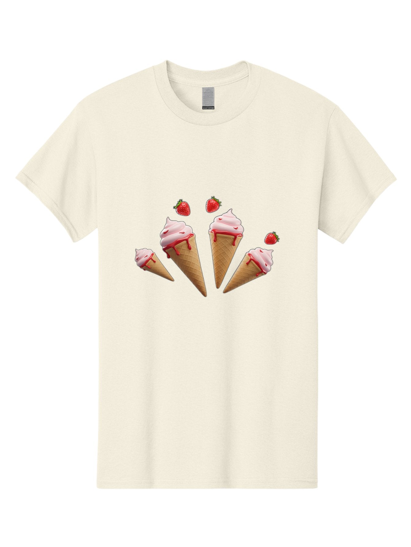 Strawberry-Ice-Cream-Cones-2 Men'S Graphic Tee, 100% Cotton, Comfortable Casual Summer Wear, Machine Washable, Vintage Camera, Old Camera, Antique Camera, Black Camera, Classic Photography, Photography Equipment, Nostalgic Device, Film Camera, Baj804 9