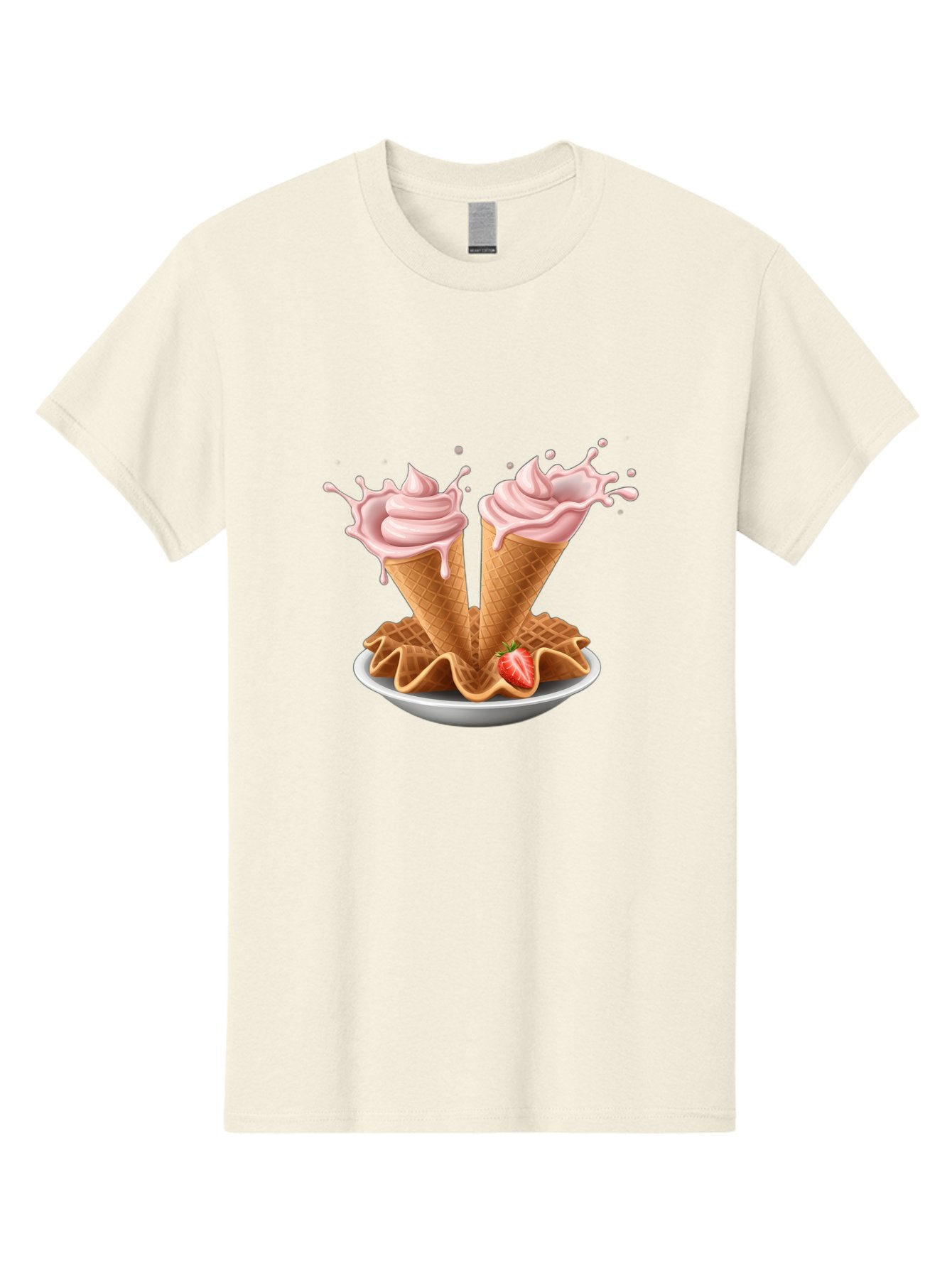 Strawberry-Ice-Cream-Cones-3 Men'S Graphic Tee, 100% Cotton, Comfortable Casual Summer Wear, Machine Washable, Vintage Camera, Old Camera, Antique Camera, Black Camera, Classic Photography, Photography Equipment, Nostalgic Device, Film Camera, Baj805 13