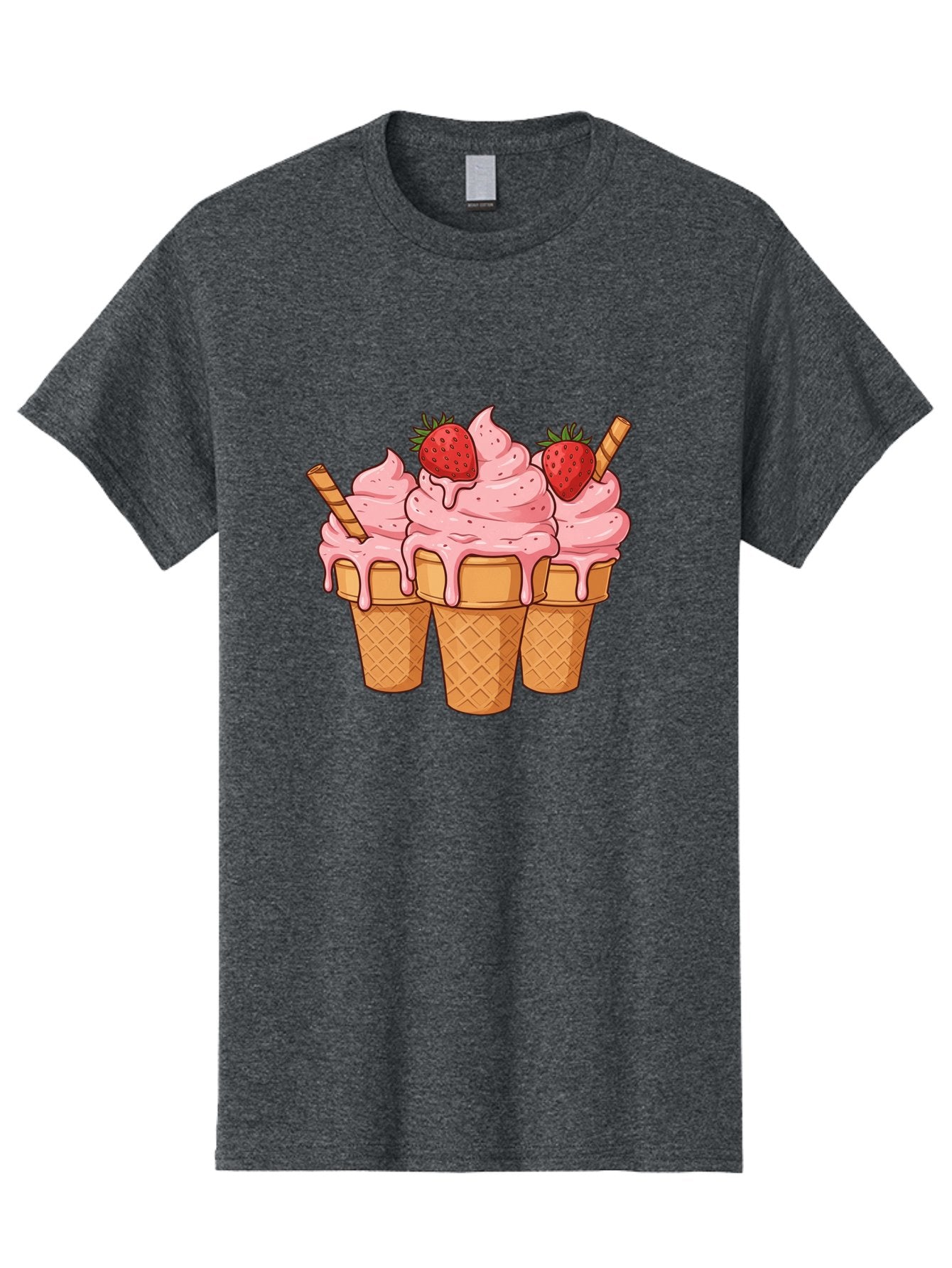 Strawberry-Ice-Cream-Cones Men'S Graphic Tee, 100% Cotton, Comfortable Casual Summer Wear, Machine Washable, Vintage Camera, Old Camera, Antique Camera, Black Camera, Classic Photography, Photography Equipment, Nostalgic Device, Film Camera, Baj806 6