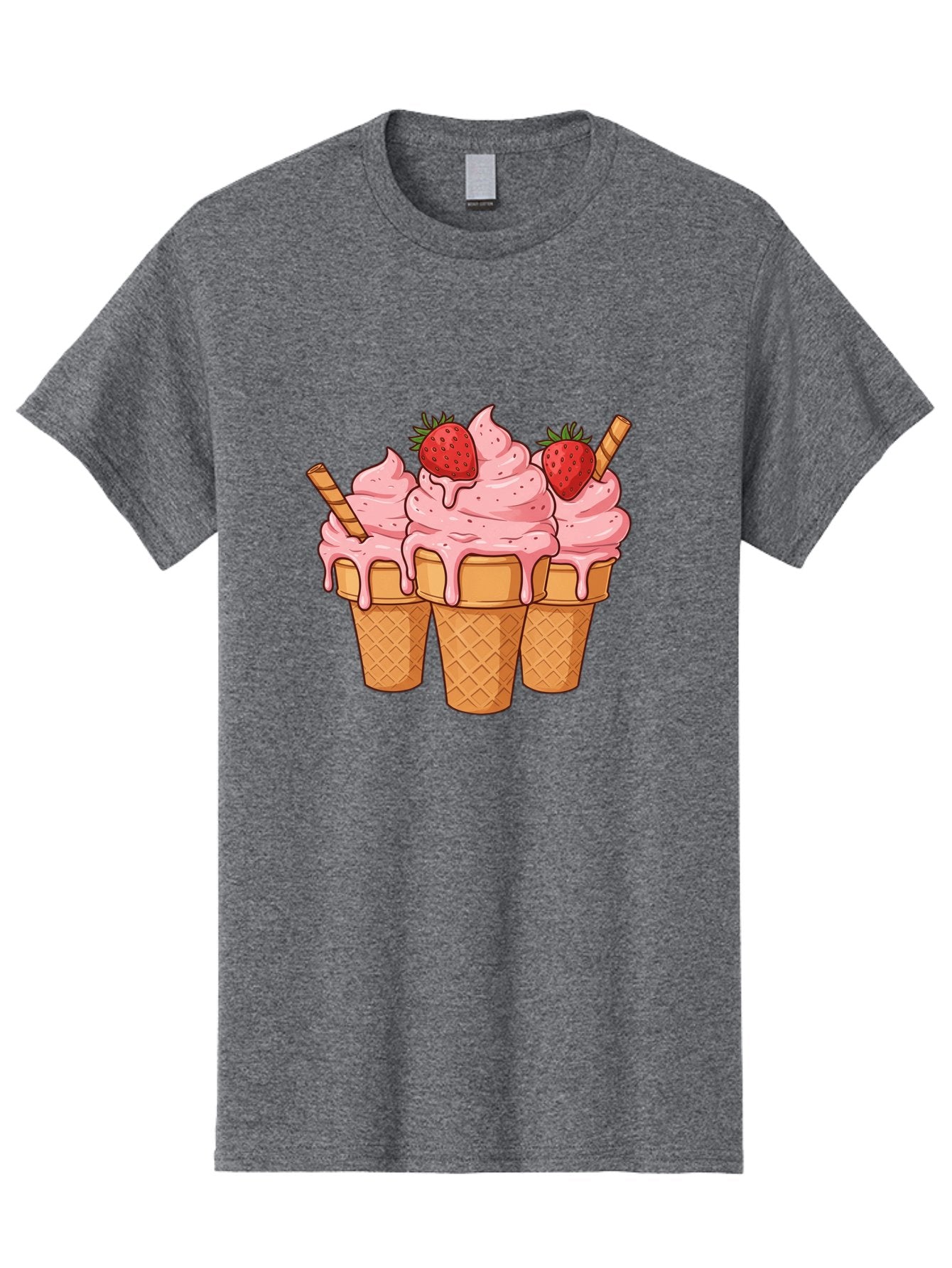 Strawberry-Ice-Cream-Cones Men'S Graphic Tee, 100% Cotton, Comfortable Casual Summer Wear, Machine Washable, Vintage Camera, Old Camera, Antique Camera, Black Camera, Classic Photography, Photography Equipment, Nostalgic Device, Film Camera, Baj806 10