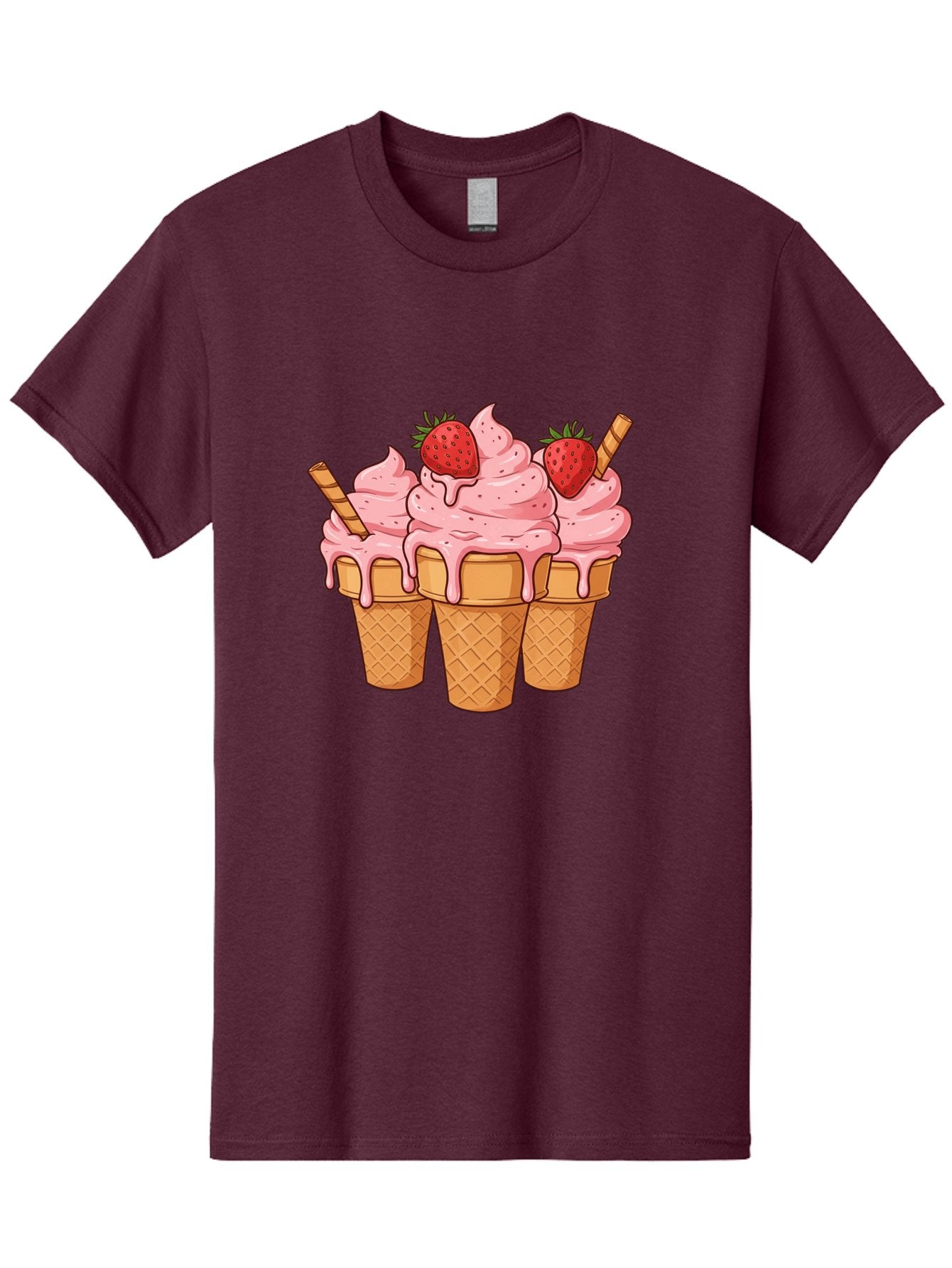 Strawberry-Ice-Cream-Cones Men'S Graphic Tee, 100% Cotton, Comfortable Casual Summer Wear, Machine Washable, Vintage Camera, Old Camera, Antique Camera, Black Camera, Classic Photography, Photography Equipment, Nostalgic Device, Film Camera, Baj806 4