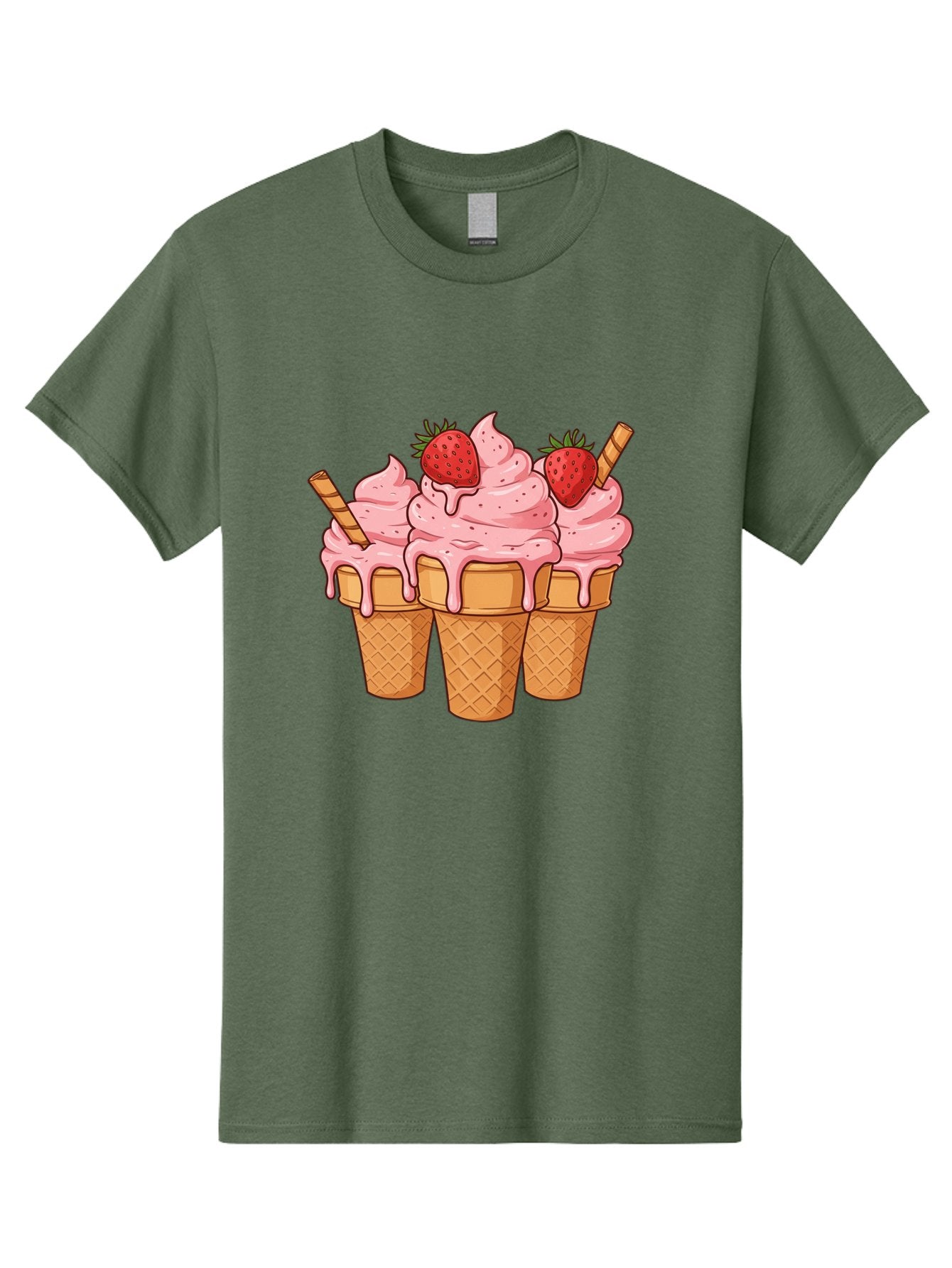Strawberry-Ice-Cream-Cones Men'S Graphic Tee, 100% Cotton, Comfortable Casual Summer Wear, Machine Washable, Vintage Camera, Old Camera, Antique Camera, Black Camera, Classic Photography, Photography Equipment, Nostalgic Device, Film Camera, Baj806 15