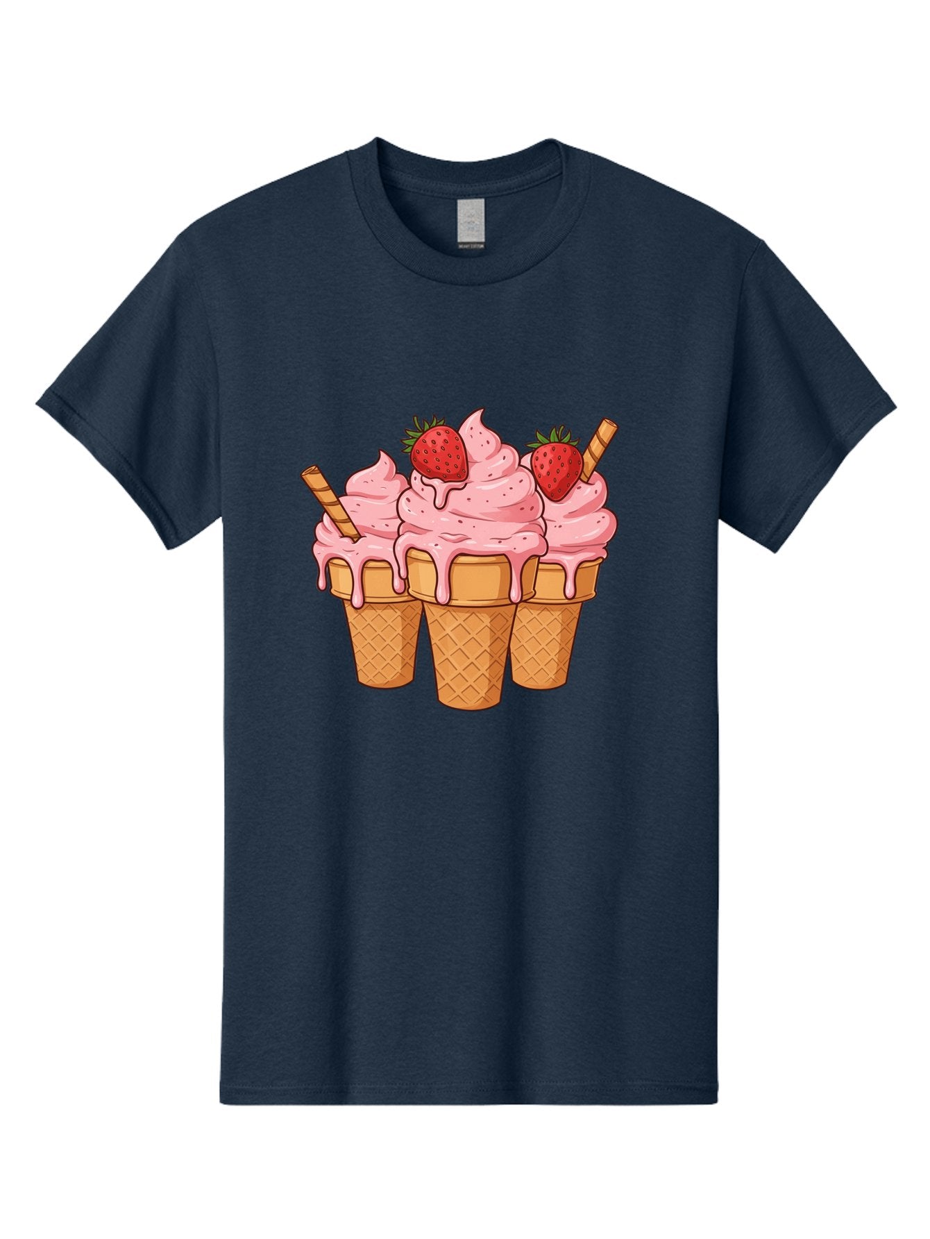 Strawberry-Ice-Cream-Cones Men'S Graphic Tee, 100% Cotton, Comfortable Casual Summer Wear, Machine Washable, Vintage Camera, Old Camera, Antique Camera, Black Camera, Classic Photography, Photography Equipment, Nostalgic Device, Film Camera, Baj806 3