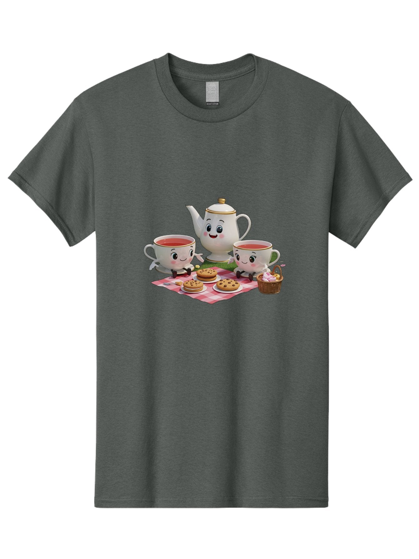 Tea-Teapot-Cookies-Picnic Men'S Graphic Tee, 100% Cotton, Comfortable Casual Summer Wear, Machine Washable, Vintage Camera, Old Camera, Antique Camera, Black Camera, Classic Photography, Photography Equipment, Nostalgic Device, Film Camera, Baj815 6