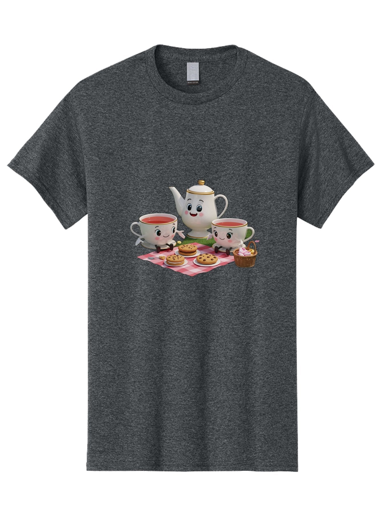 Tea-Teapot-Cookies-Picnic Men'S Graphic Tee, 100% Cotton, Comfortable Casual Summer Wear, Machine Washable, Vintage Camera, Old Camera, Antique Camera, Black Camera, Classic Photography, Photography Equipment, Nostalgic Device, Film Camera, Baj815 3