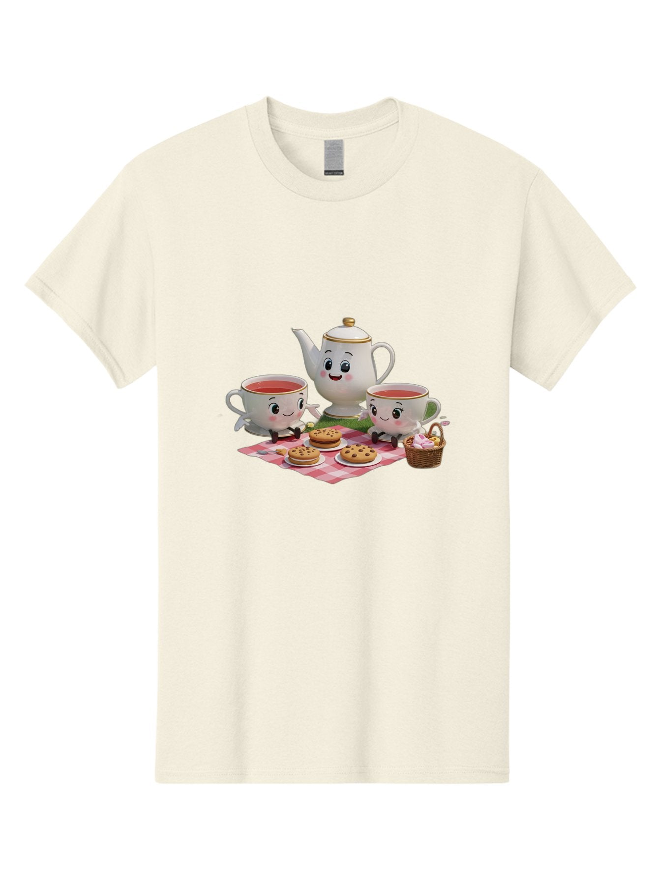 Tea-Teapot-Cookies-Picnic Men'S Graphic Tee, 100% Cotton, Comfortable Casual Summer Wear, Machine Washable, Vintage Camera, Old Camera, Antique Camera, Black Camera, Classic Photography, Photography Equipment, Nostalgic Device, Film Camera, Baj815