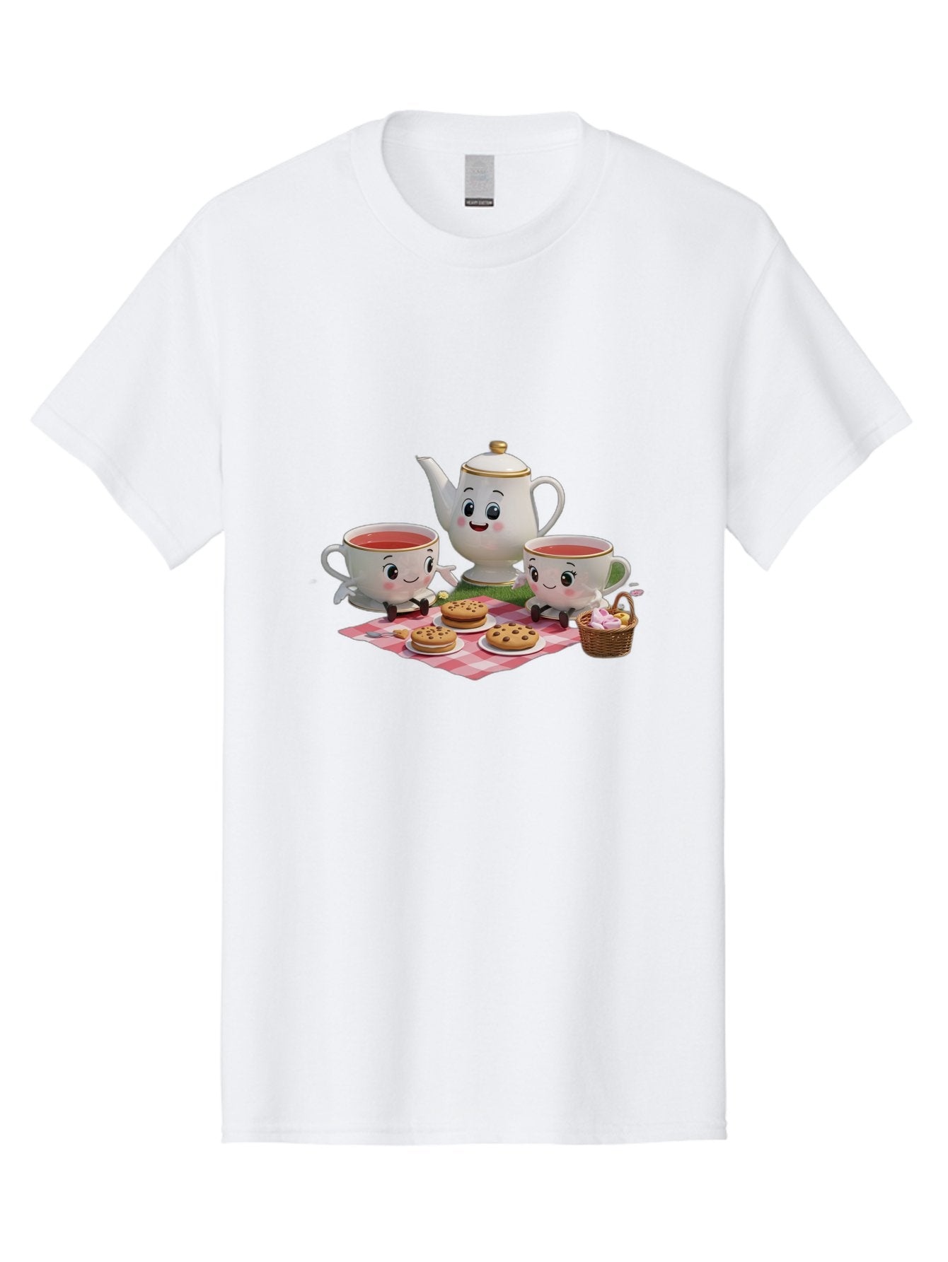 Tea-Teapot-Cookies-Picnic Men'S Graphic Tee, 100% Cotton, Comfortable Casual Summer Wear, Machine Washable, Vintage Camera, Old Camera, Antique Camera, Black Camera, Classic Photography, Photography Equipment, Nostalgic Device, Film Camera, Baj815 15