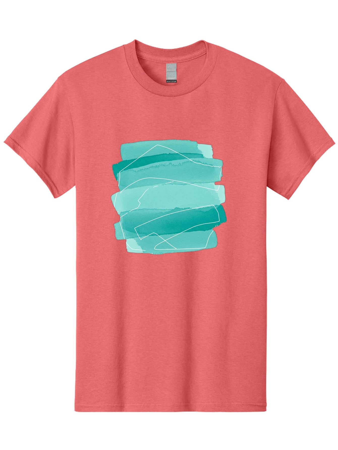Teal-Brush-Strokes Men'S Graphic Tee, 100% Cotton, Comfortable Casual Summer Wear, Machine Washable, Vintage Camera, Old Camera, Antique Camera, Black Camera, Classic Photography, Photography Equipment, Nostalgic Device, Film Camera, Baj818 14
