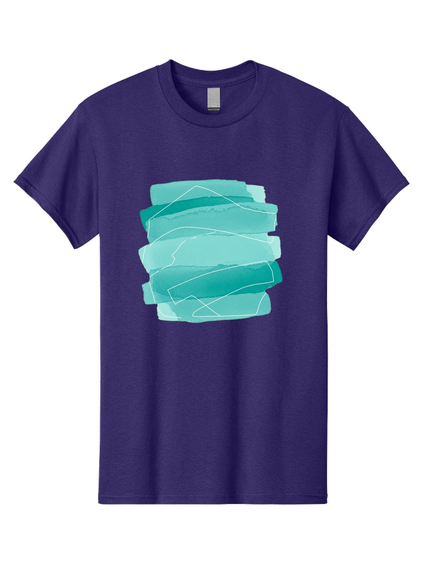 Teal-Brush-Strokes Men'S Graphic Tee, 100% Cotton, Comfortable Casual Summer Wear, Machine Washable, Vintage Camera, Old Camera, Antique Camera, Black Camera, Classic Photography, Photography Equipment, Nostalgic Device, Film Camera, Baj818