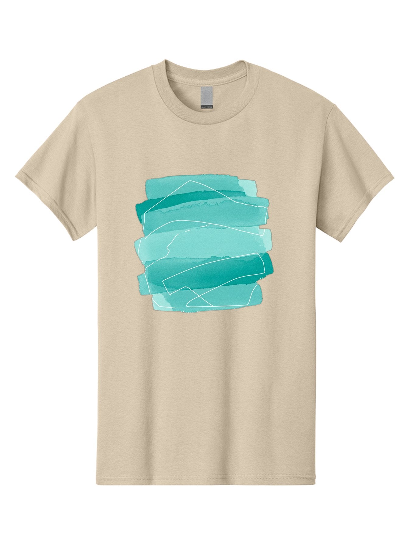 Teal-Brush-Strokes Men'S Graphic Tee, 100% Cotton, Comfortable Casual Summer Wear, Machine Washable, Vintage Camera, Old Camera, Antique Camera, Black Camera, Classic Photography, Photography Equipment, Nostalgic Device, Film Camera, Baj818 7