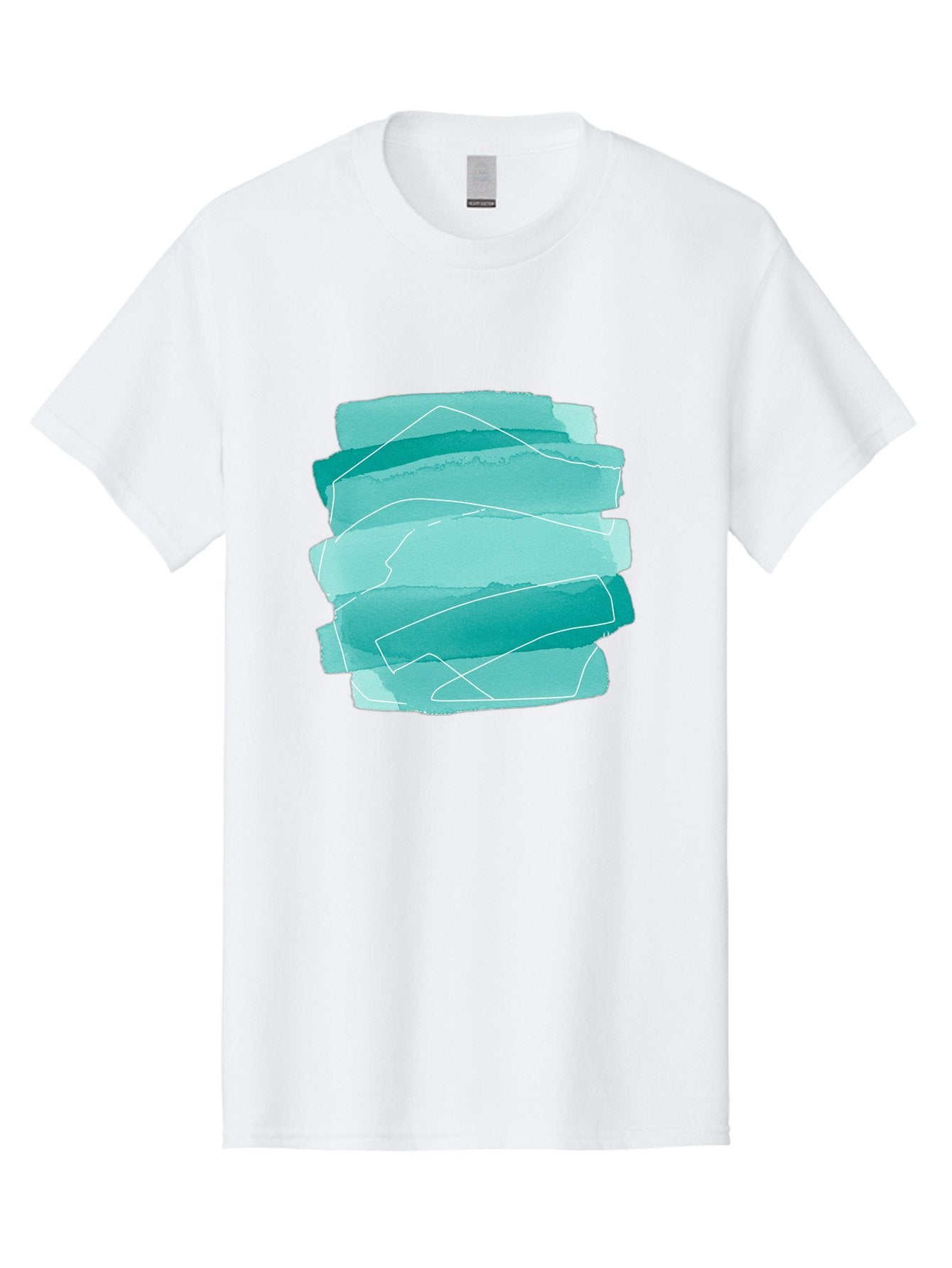 Teal-Brush-Strokes Men'S Graphic Tee, 100% Cotton, Comfortable Casual Summer Wear, Machine Washable, Vintage Camera, Old Camera, Antique Camera, Black Camera, Classic Photography, Photography Equipment, Nostalgic Device, Film Camera, Baj818 10