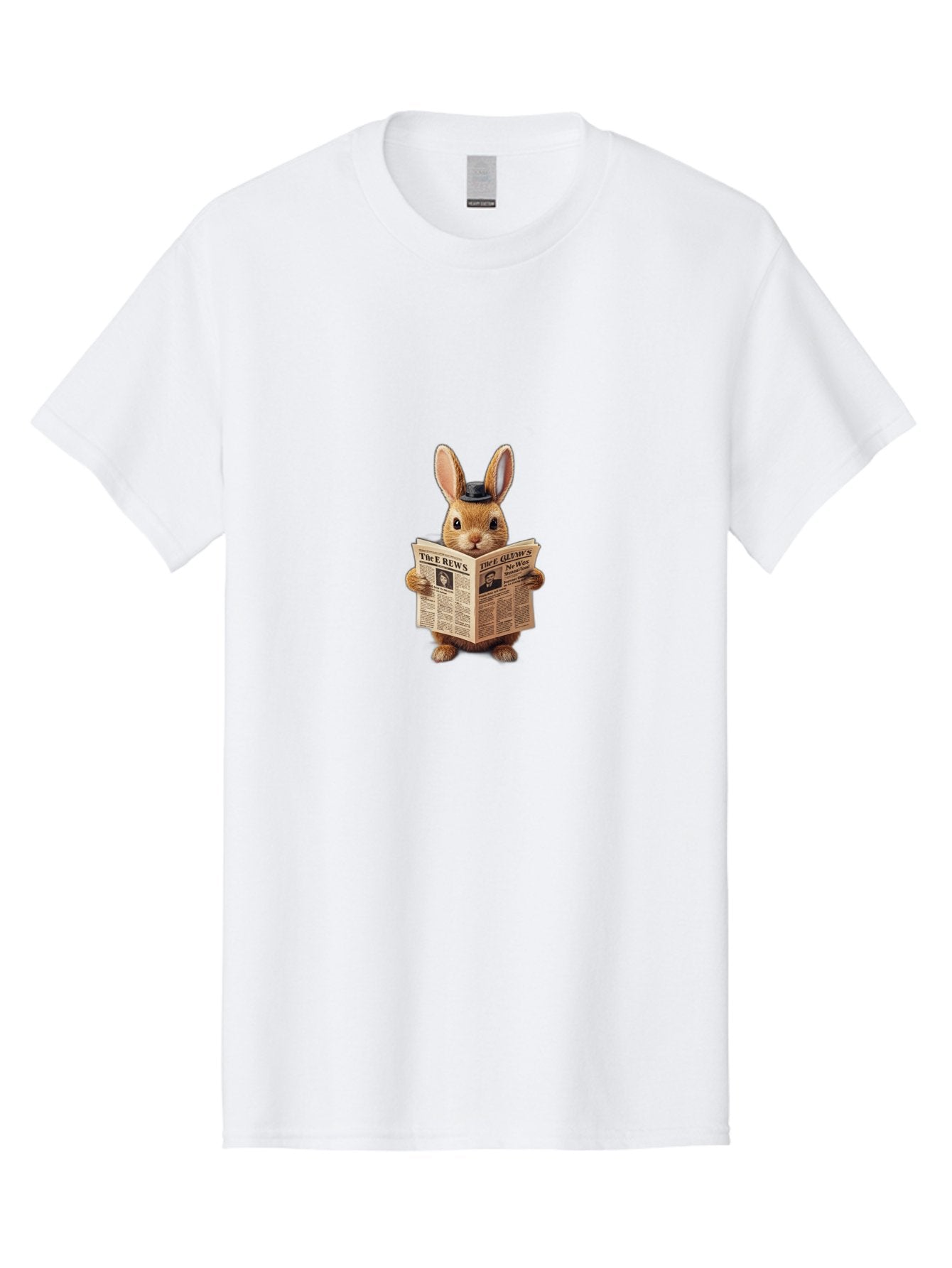The-Rews-Newspaper-Rabbit Men'S Graphic Tee, 100% Cotton, Comfortable Casual Summer Wear, Machine Washable, Vintage Camera, Old Camera, Antique Camera, Black Camera, Classic Photography, Photography Equipment, Nostalgic Device, Film Camera, Baj819