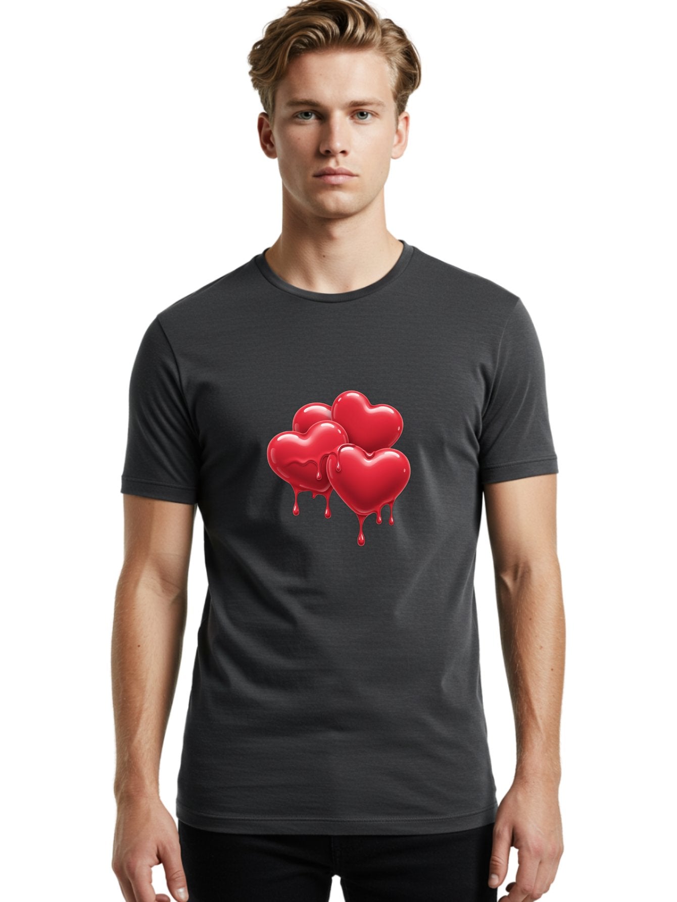 Three-Red-Hearts Men'S Graphic Tee, 100% Cotton, Comfortable Casual Summer Wear, Machine Washable, Vintage Camera, Old Camera, Antique Camera, Black Camera, Classic Photography, Photography Equipment, Nostalgic Device, Film Camera, Camera Art Baj821 17