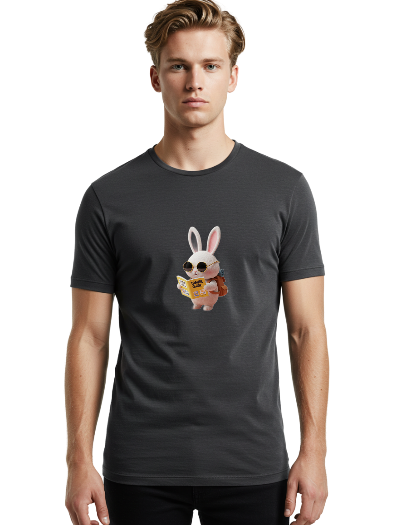 Travel-Guide-Rabbit Men'S Graphic Tee, 100% Cotton, Comfortable Casual Summer Wear, Machine Washable, Vintage Camera, Old Camera, Antique Camera, Black Camera, Classic Photography, Photography Equipment, Nostalgic Device, Film Camera, Baj825 26