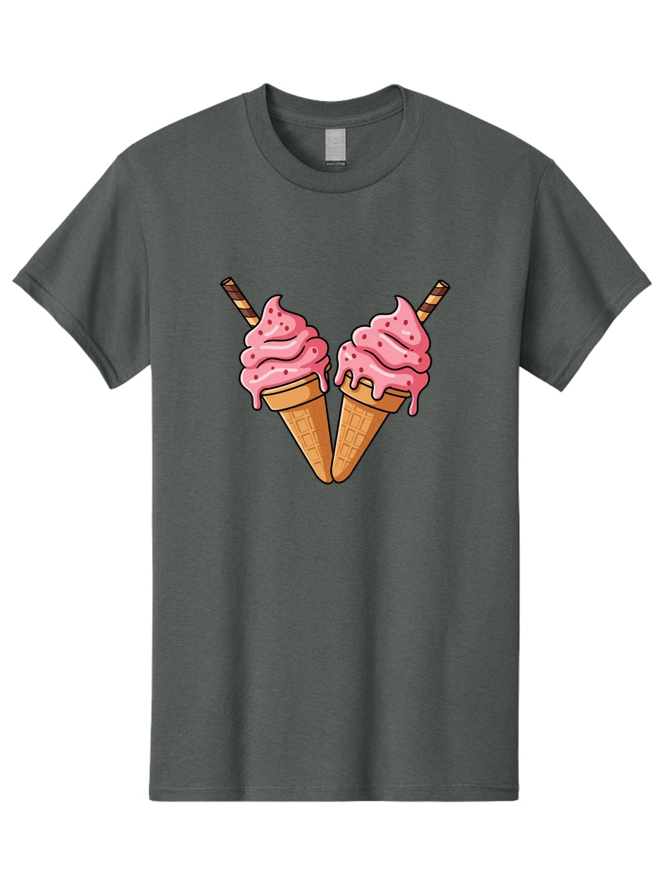 Twin-Ice-Cream-Cones Men'S Graphic Tee, 100% Cotton, Comfortable Casual Summer Wear, Machine Washable, Vintage Camera, Old Camera, Antique Camera, Black Camera, Classic Photography, Photography Equipment, Nostalgic Device, Film Camera, Baj830 7
