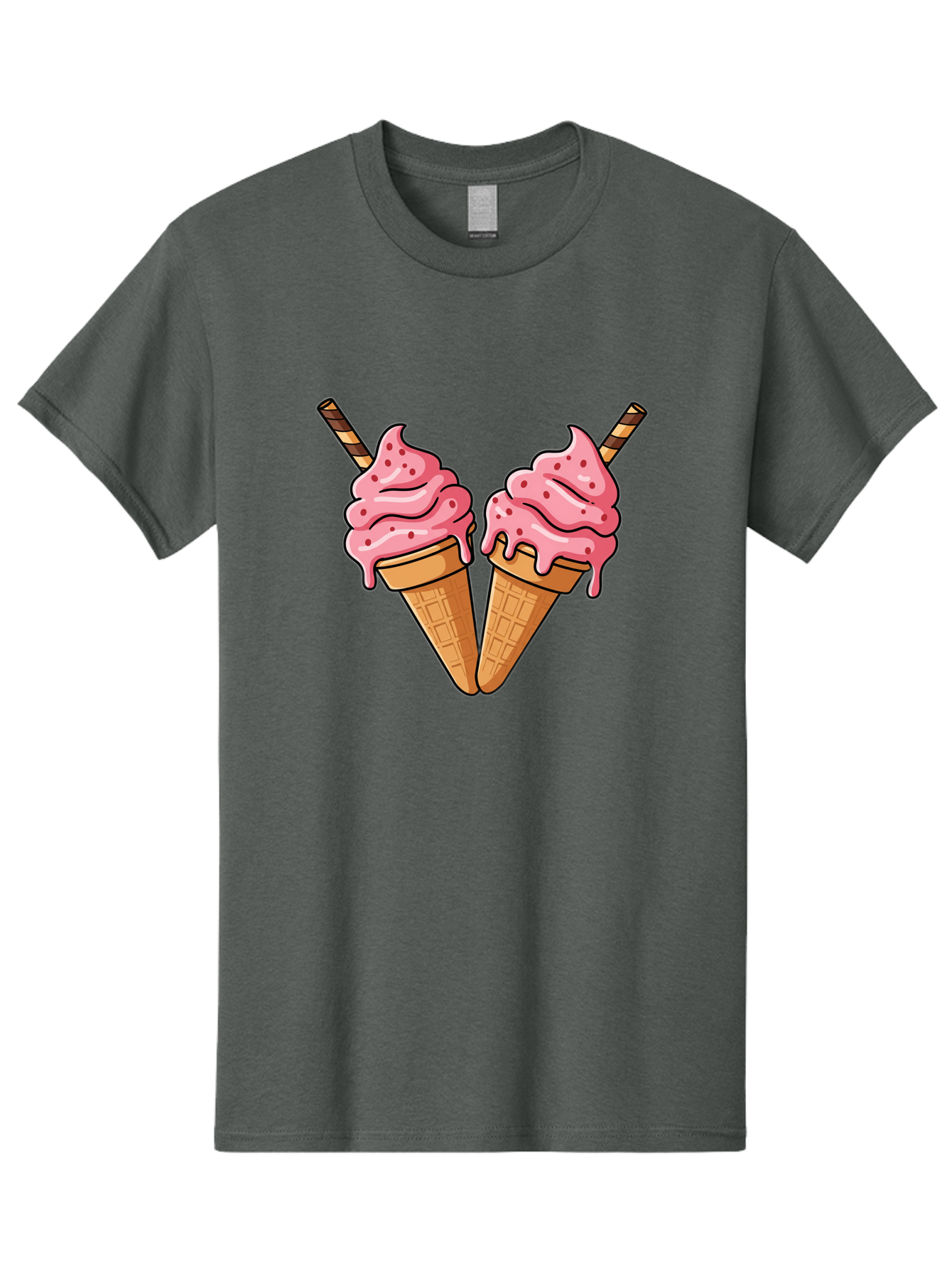 Twin-Ice-Cream-Cones Men'S Graphic Tee, 100% Cotton, Comfortable Casual Summer Wear, Machine Washable, Vintage Camera, Old Camera, Antique Camera, Black Camera, Classic Photography, Photography Equipment, Nostalgic Device, Film Camera, Baj830 13
