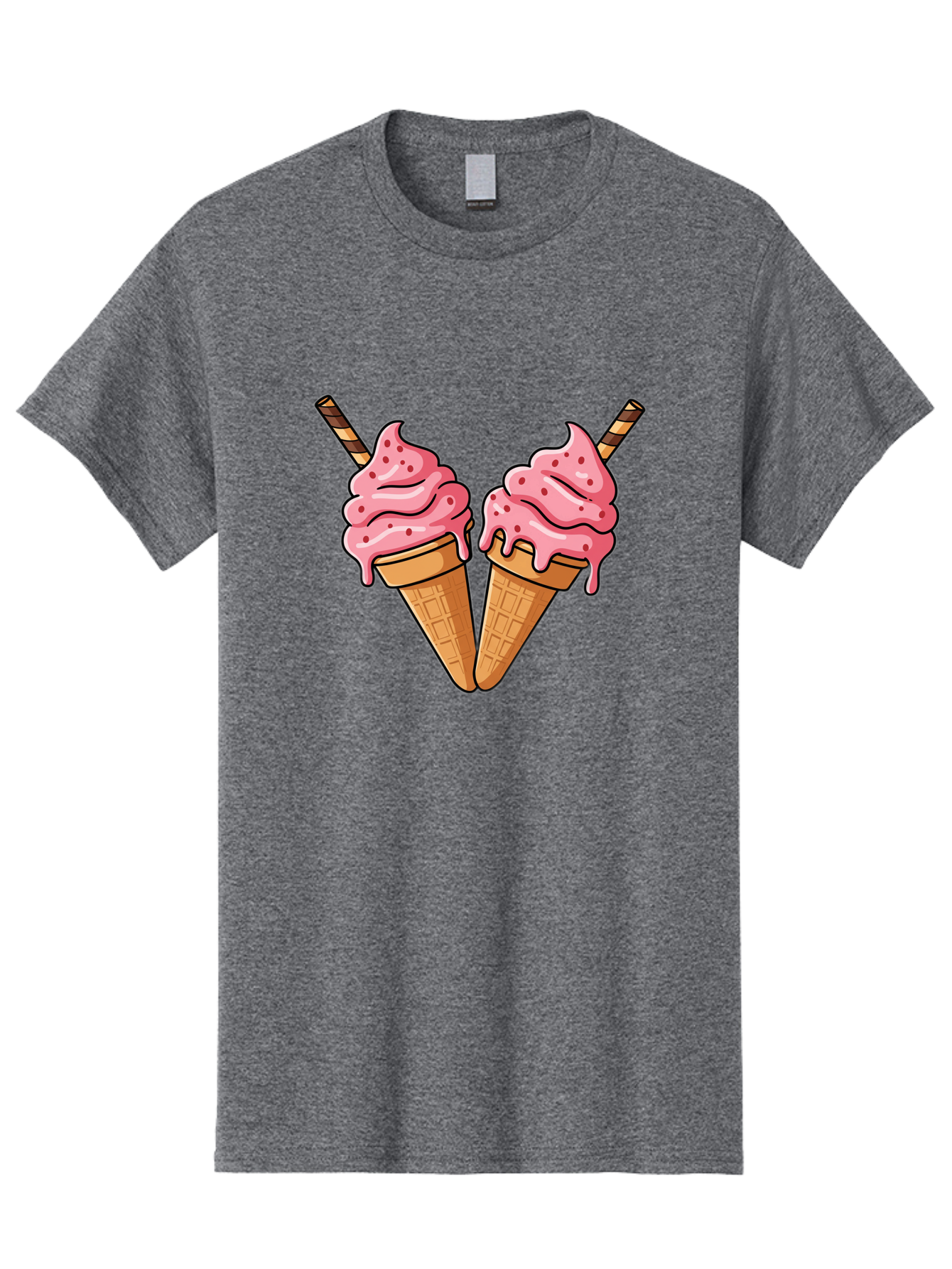 Twin-Ice-Cream-Cones Men'S Graphic Tee, 100% Cotton, Comfortable Casual Summer Wear, Machine Washable, Vintage Camera, Old Camera, Antique Camera, Black Camera, Classic Photography, Photography Equipment, Nostalgic Device, Film Camera, Baj830 15