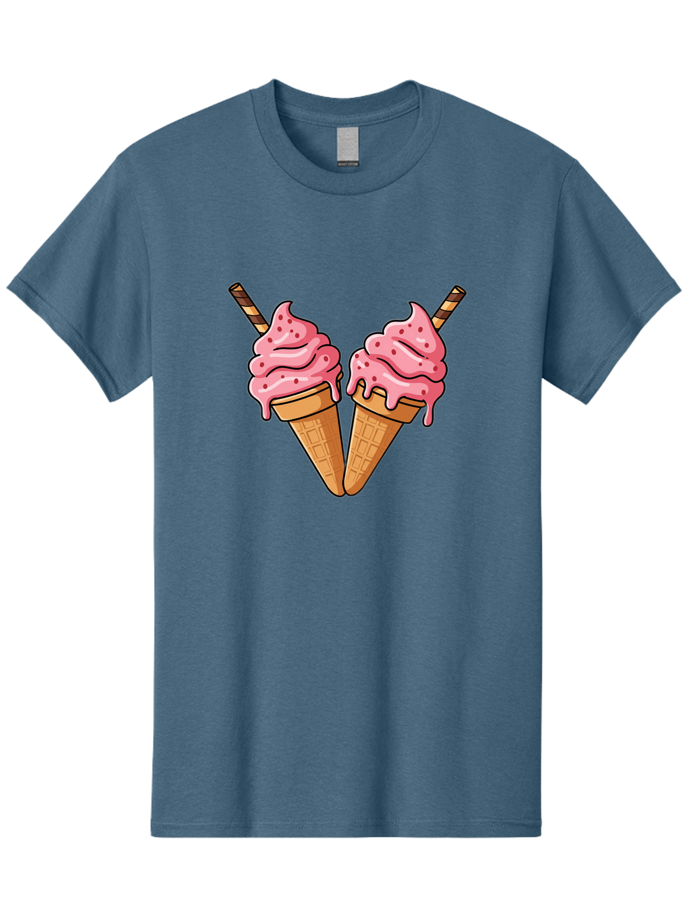 Twin-Ice-Cream-Cones Men'S Graphic Tee, 100% Cotton, Comfortable Casual Summer Wear, Machine Washable, Vintage Camera, Old Camera, Antique Camera, Black Camera, Classic Photography, Photography Equipment, Nostalgic Device, Film Camera, Baj830 6