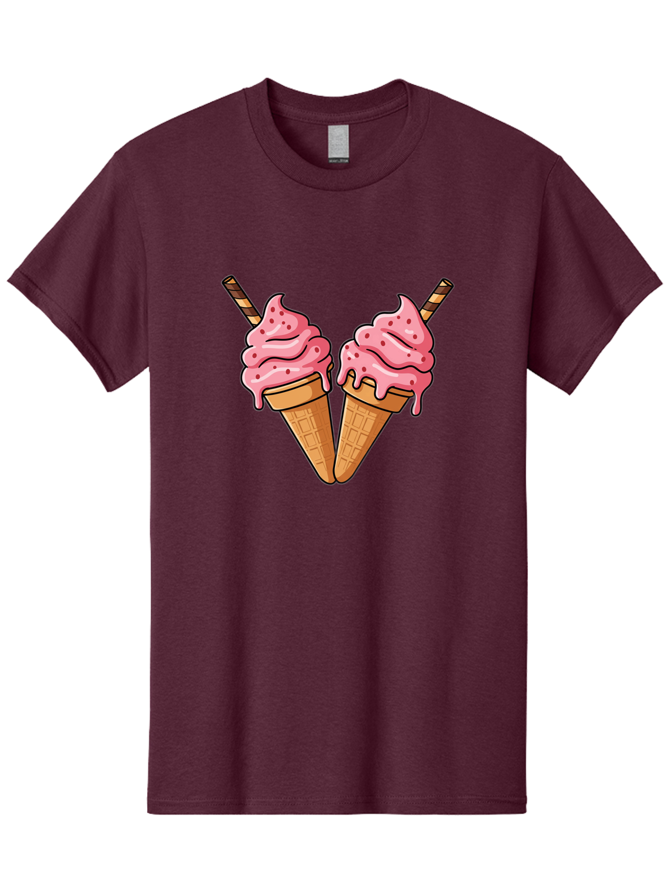 Twin-Ice-Cream-Cones Men'S Graphic Tee, 100% Cotton, Comfortable Casual Summer Wear, Machine Washable, Vintage Camera, Old Camera, Antique Camera, Black Camera, Classic Photography, Photography Equipment, Nostalgic Device, Film Camera, Baj830 5