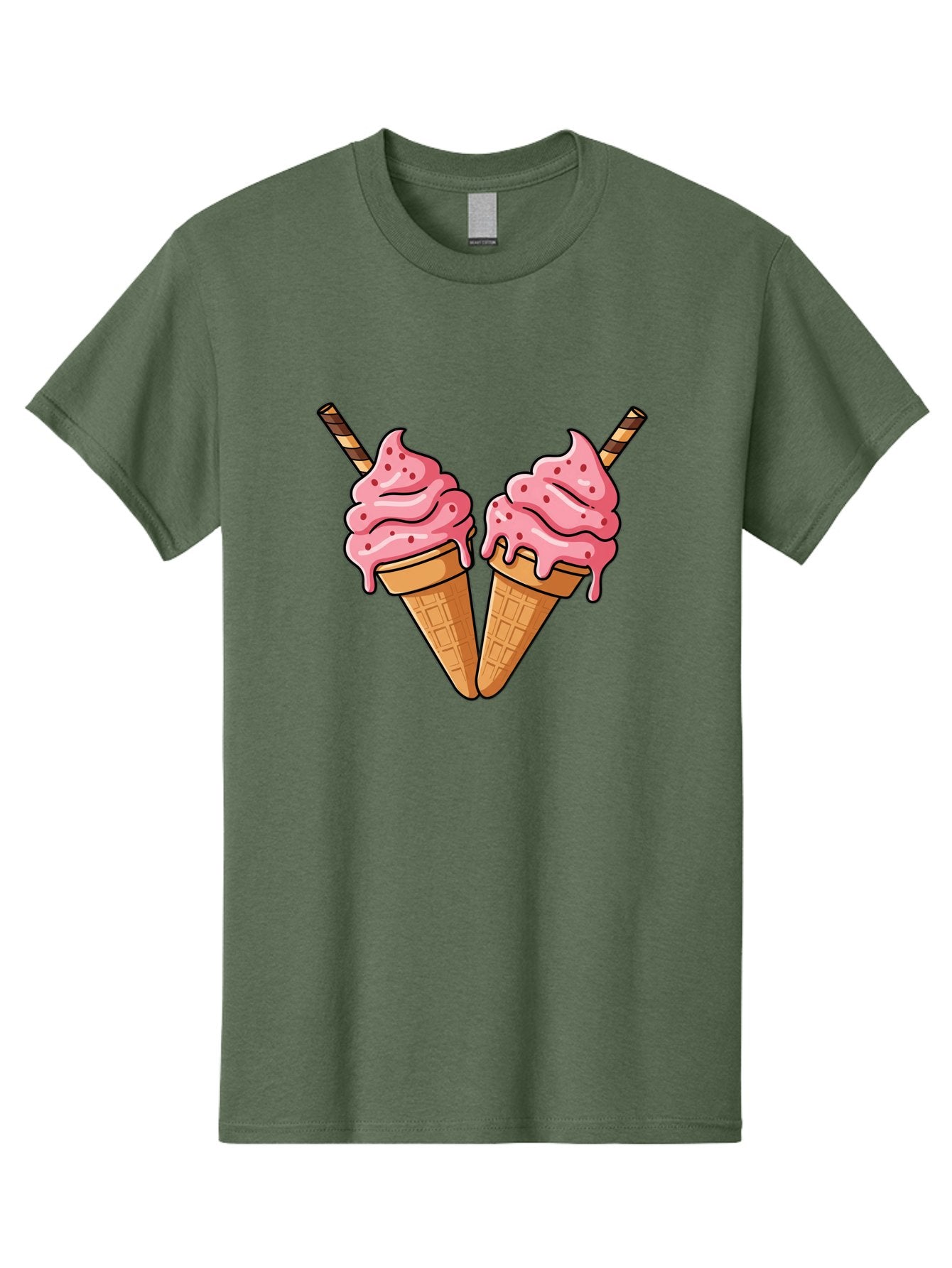 Twin-Ice-Cream-Cones Men'S Graphic Tee, 100% Cotton, Comfortable Casual Summer Wear, Machine Washable, Vintage Camera, Old Camera, Antique Camera, Black Camera, Classic Photography, Photography Equipment, Nostalgic Device, Film Camera, Baj830 10