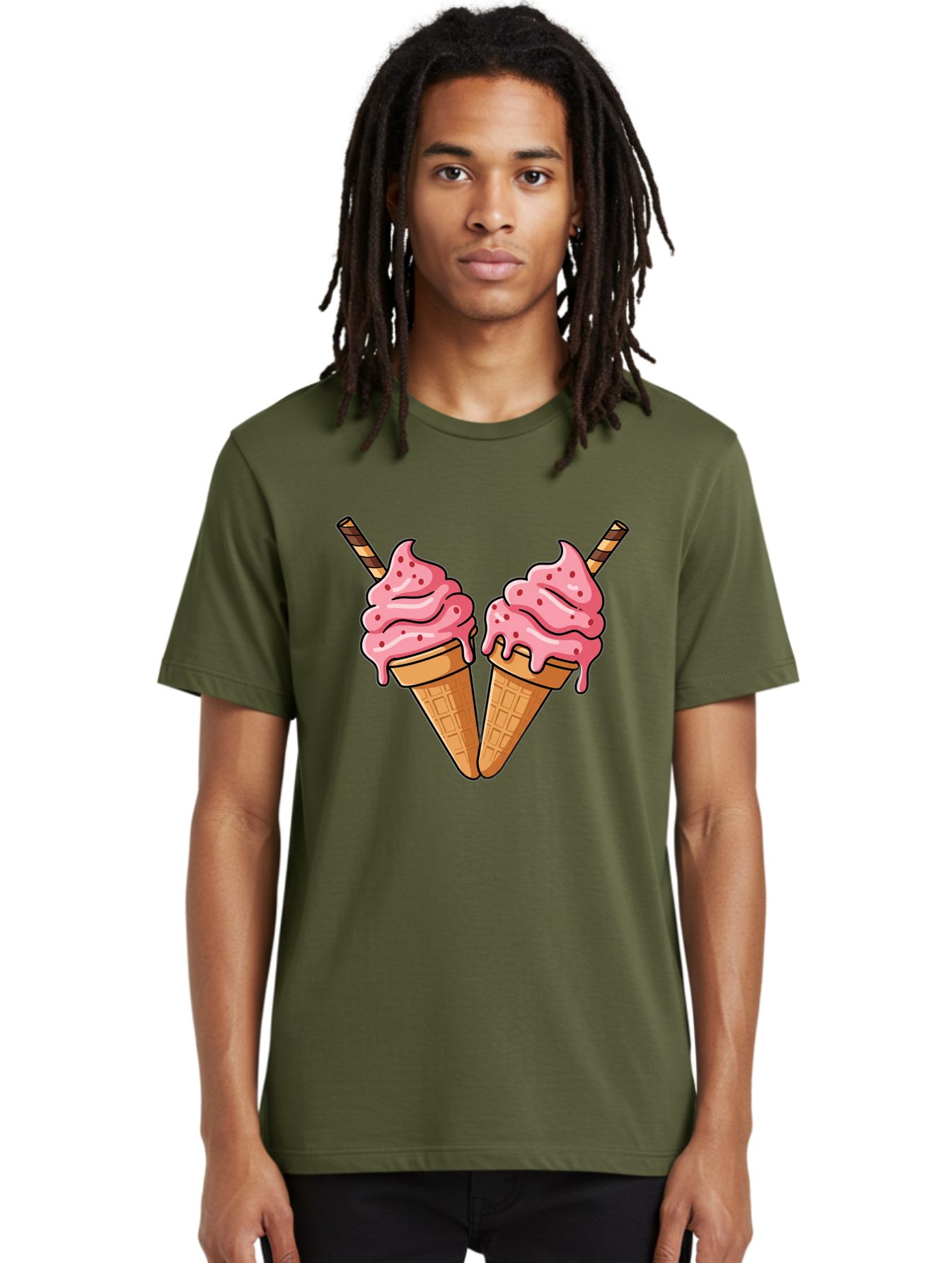 Twin-Ice-Cream-Cones Men'S Graphic Tee, 100% Cotton, Comfortable Casual Summer Wear, Machine Washable, Vintage Camera, Old Camera, Antique Camera, Black Camera, Classic Photography, Photography Equipment, Nostalgic Device, Film Camera, Baj830 29