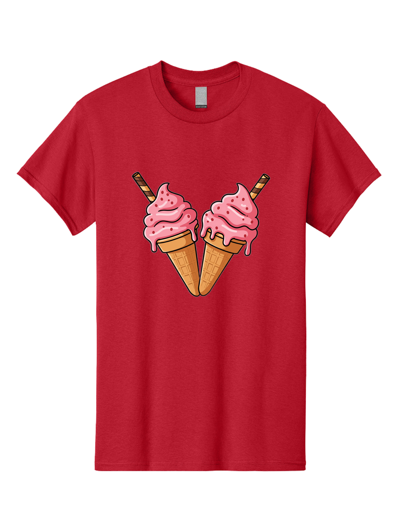 Twin-Ice-Cream-Cones Men'S Graphic Tee, 100% Cotton, Comfortable Casual Summer Wear, Machine Washable, Vintage Camera, Old Camera, Antique Camera, Black Camera, Classic Photography, Photography Equipment, Nostalgic Device, Film Camera, Baj830 7