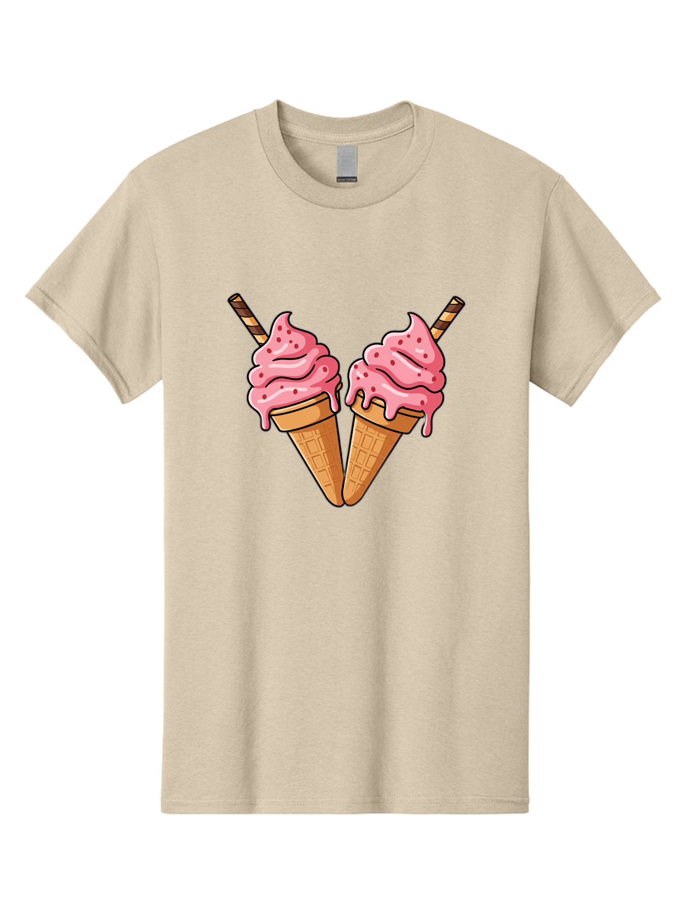 Twin-Ice-Cream-Cones Men'S Graphic Tee, 100% Cotton, Comfortable Casual Summer Wear, Machine Washable, Vintage Camera, Old Camera, Antique Camera, Black Camera, Classic Photography, Photography Equipment, Nostalgic Device, Film Camera, Baj830 4