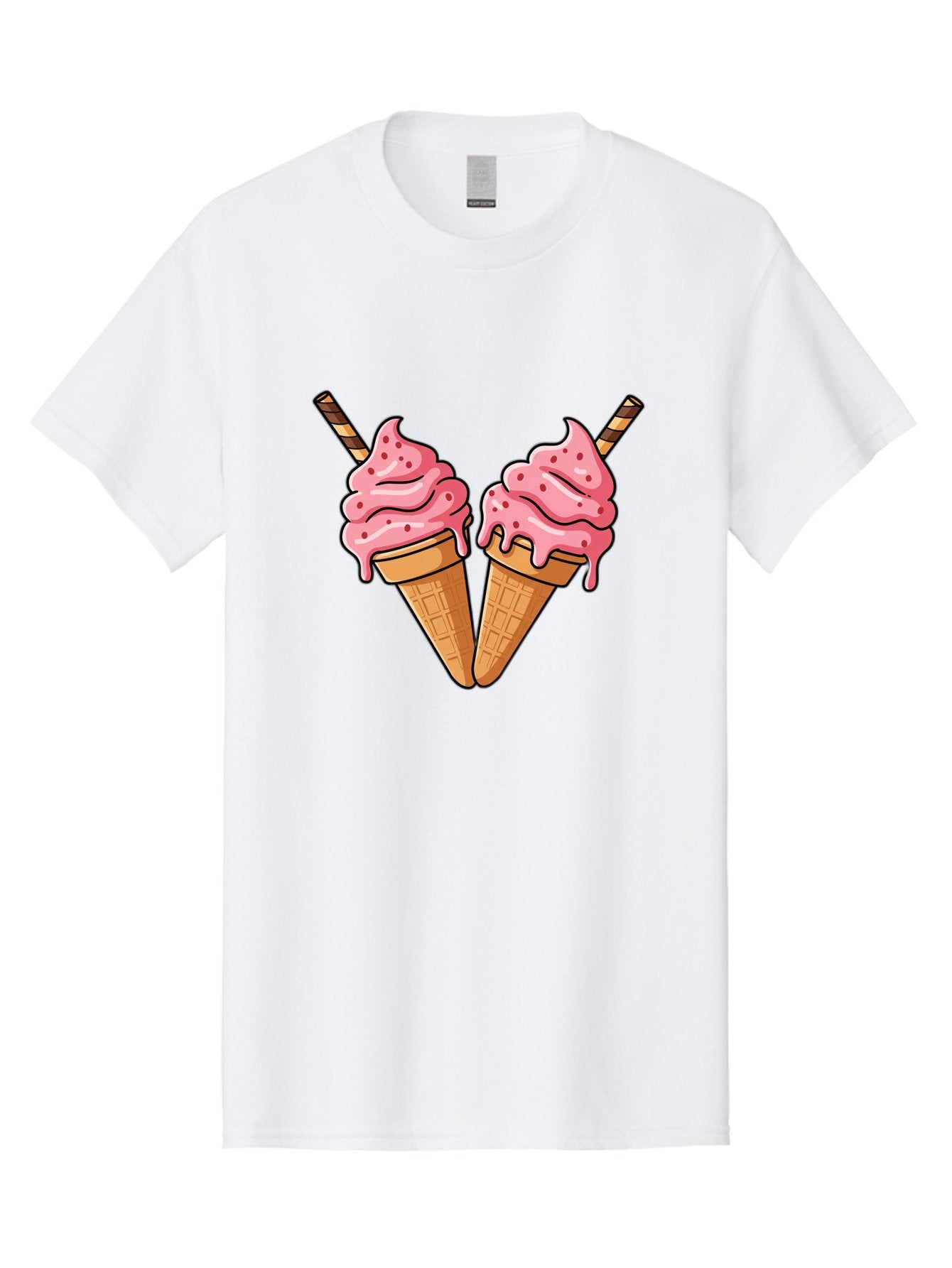 Twin-Ice-Cream-Cones Men'S Graphic Tee, 100% Cotton, Comfortable Casual Summer Wear, Machine Washable, Vintage Camera, Old Camera, Antique Camera, Black Camera, Classic Photography, Photography Equipment, Nostalgic Device, Film Camera, Baj830