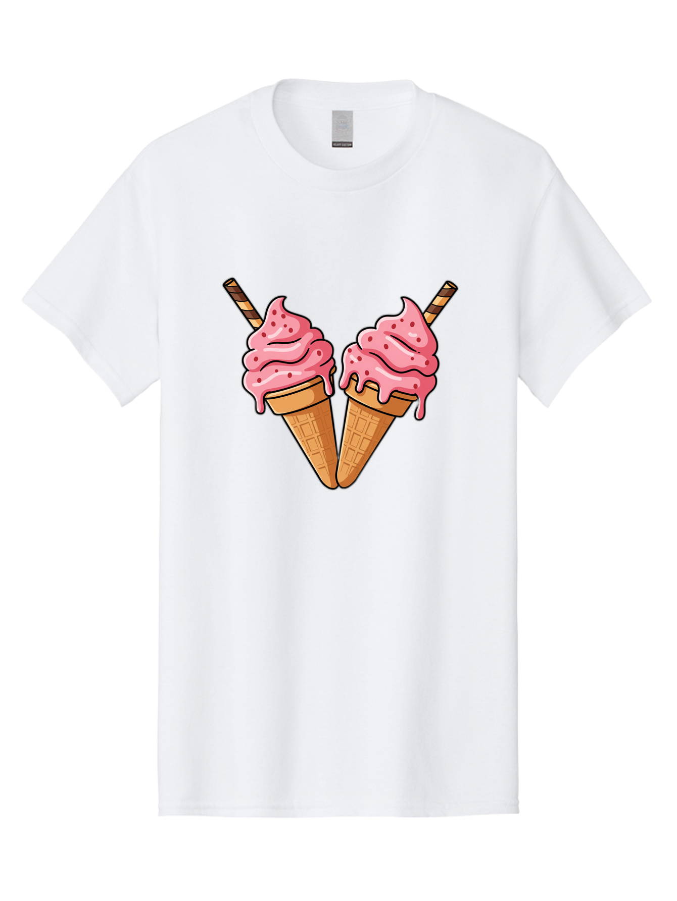 Twin-Ice-Cream-Cones Men'S Graphic Tee, 100% Cotton, Comfortable Casual Summer Wear, Machine Washable, Vintage Camera, Old Camera, Antique Camera, Black Camera, Classic Photography, Photography Equipment, Nostalgic Device, Film Camera, Baj830 10