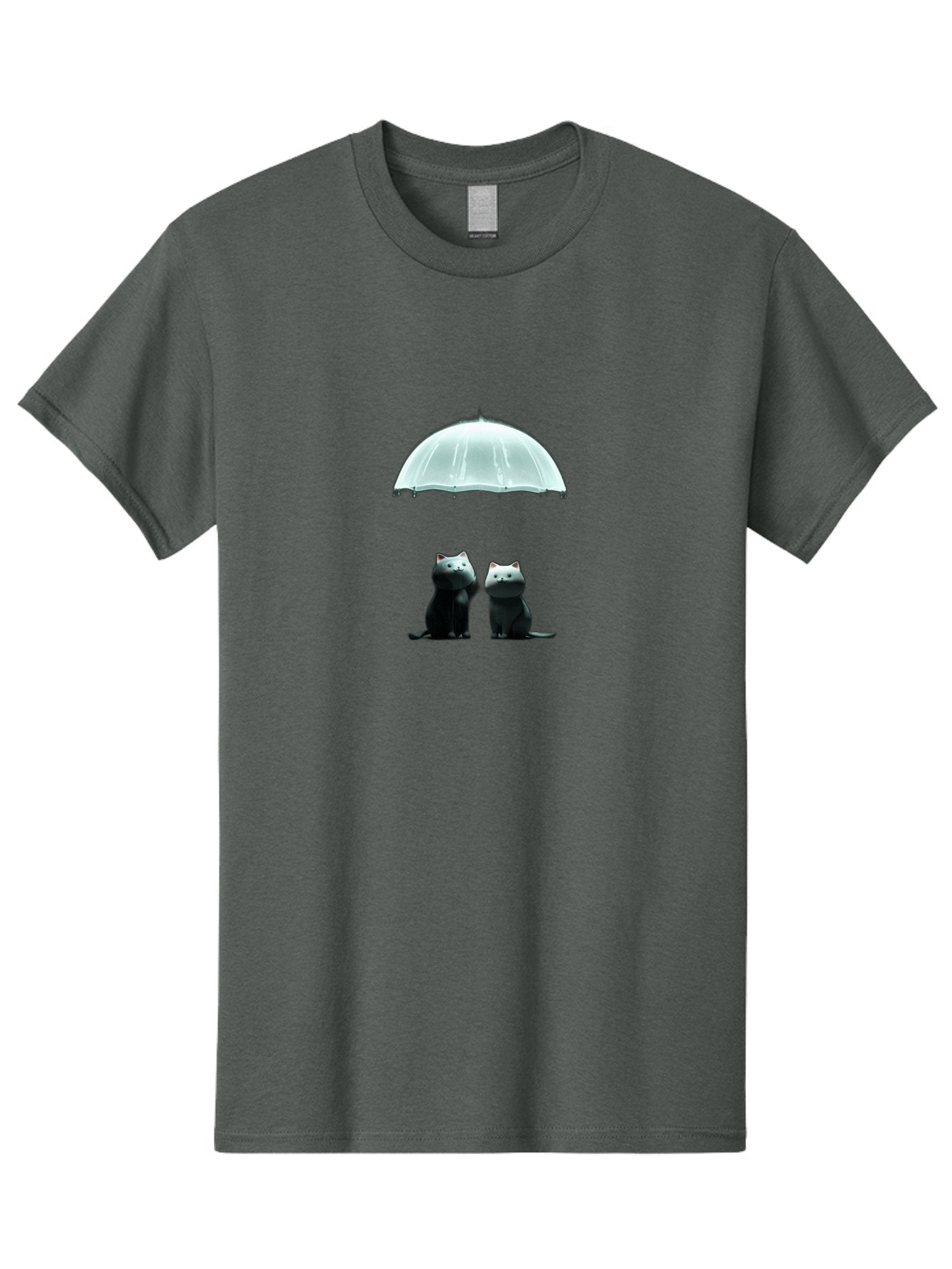 Two-Black-Cats-Under-Umbrella Men'S Graphic Tee, 100% Cotton, Comfortable Casual Summer Wear, Machine Washable, Vintage Camera, Old Camera, Antique Camera, Black Camera, Classic Photography, Photography Equipment, Nostalgic Device, Baj831 8