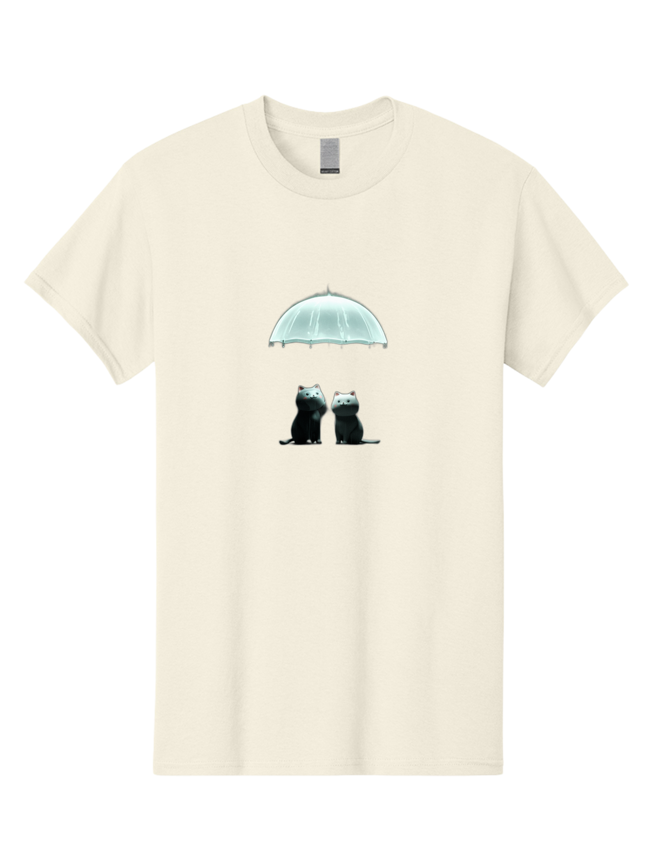 Two-Black-Cats-Under-Umbrella Men'S Graphic Tee, 100% Cotton, Comfortable Casual Summer Wear, Machine Washable, Vintage Camera, Old Camera, Antique Camera, Black Camera, Classic Photography, Photography Equipment, Nostalgic Device, Baj831