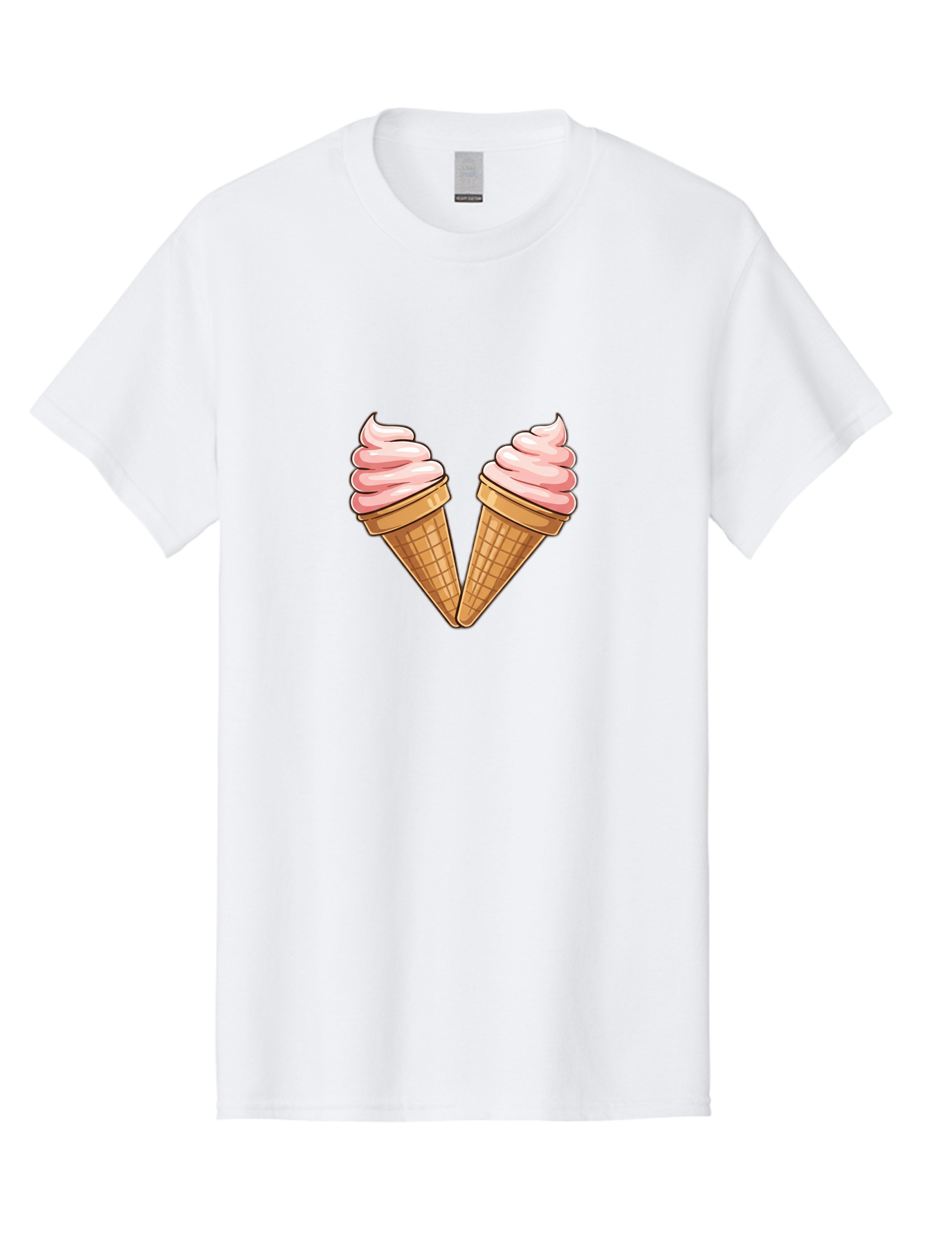 Two-Ice-Cream-Cones Men'S Graphic Tee, 100% Cotton, Comfortable Casual Summer Wear, Machine Washable, Vintage Camera, Old Camera, Antique Camera, Black Camera, Classic Photography, Photography Equipment, Nostalgic Device, Film Camera, Baj833