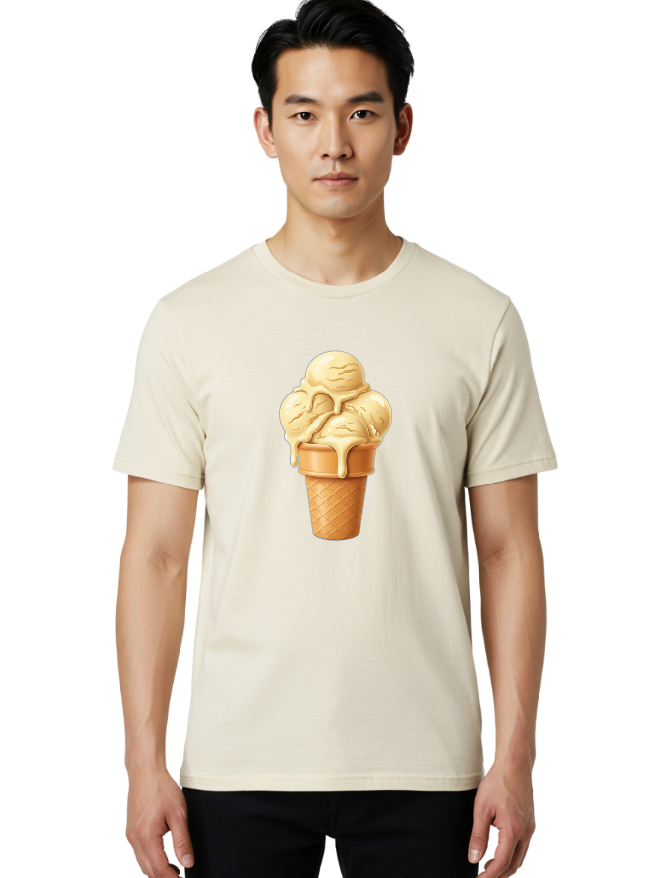 Vanilla-Ice-Cream Men'S Graphic Tee, 100% Cotton, Comfortable Casual Summer Wear, Machine Washable, Vintage Camera, Old Camera, Antique Camera, Black Camera, Classic Photography, Photography Equipment, Nostalgic Device, Film Camera, Camera Art Baj836 23