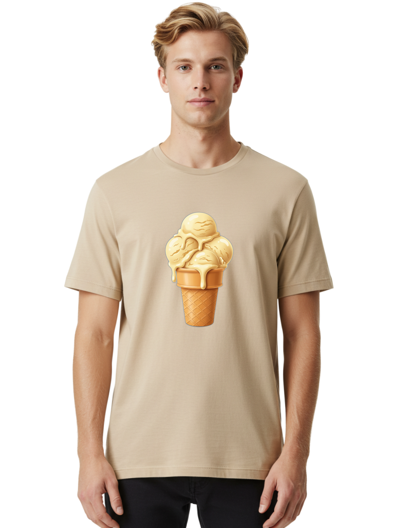Vanilla-Ice-Cream Men'S Graphic Tee, 100% Cotton, Comfortable Casual Summer Wear, Machine Washable, Vintage Camera, Old Camera, Antique Camera, Black Camera, Classic Photography, Photography Equipment, Nostalgic Device, Film Camera, Camera Art Baj836 28