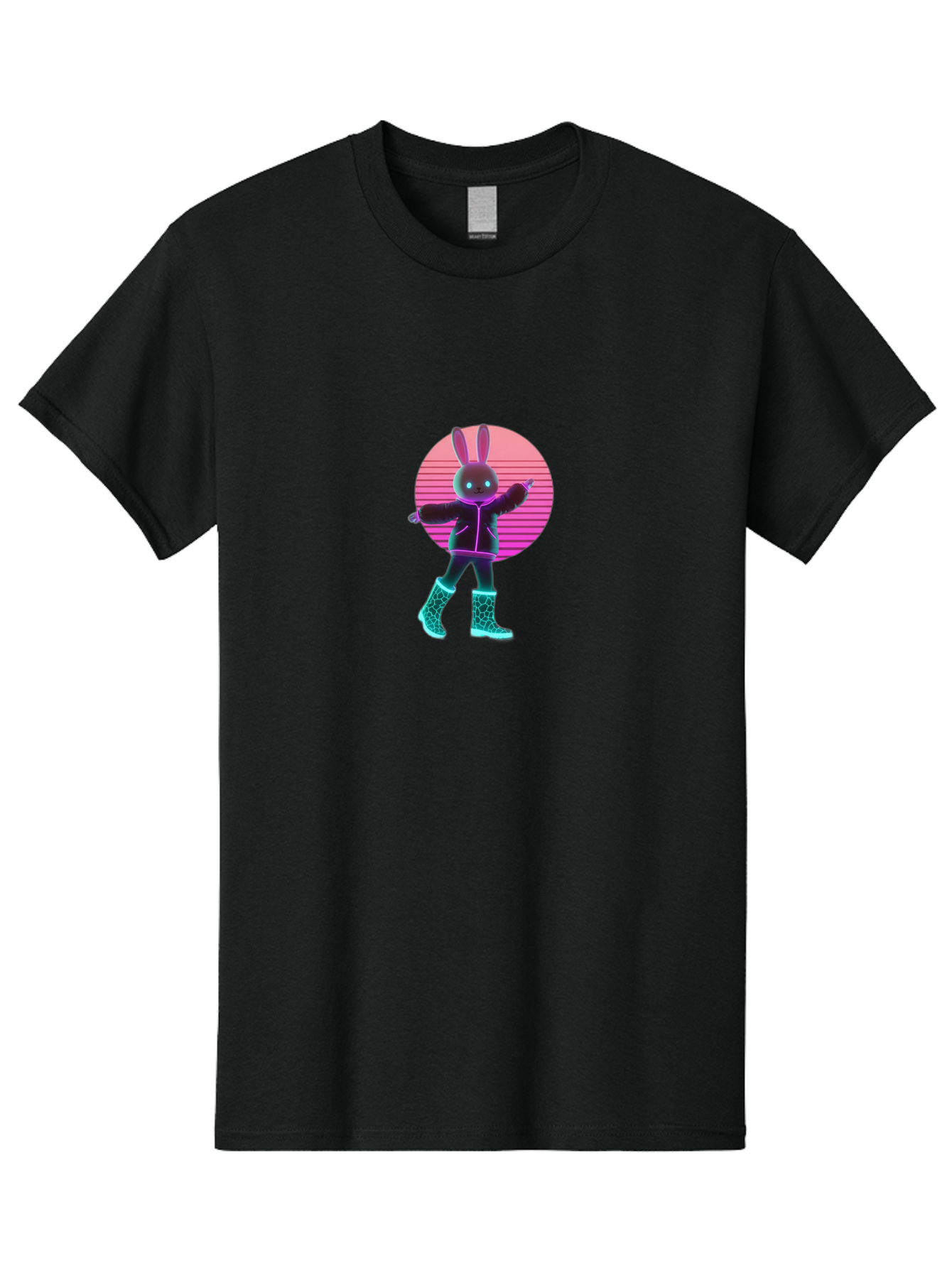 Vaporwave-Bunny Men'S Graphic Tee, 100% Cotton, Comfortable Casual Summer Wear, Machine Washable, Vintage Camera, Old Camera, Antique Camera, Black Camera, Classic Photography, Photography Equipment, Nostalgic Device, Film Camera, Camera Art Baj837 14