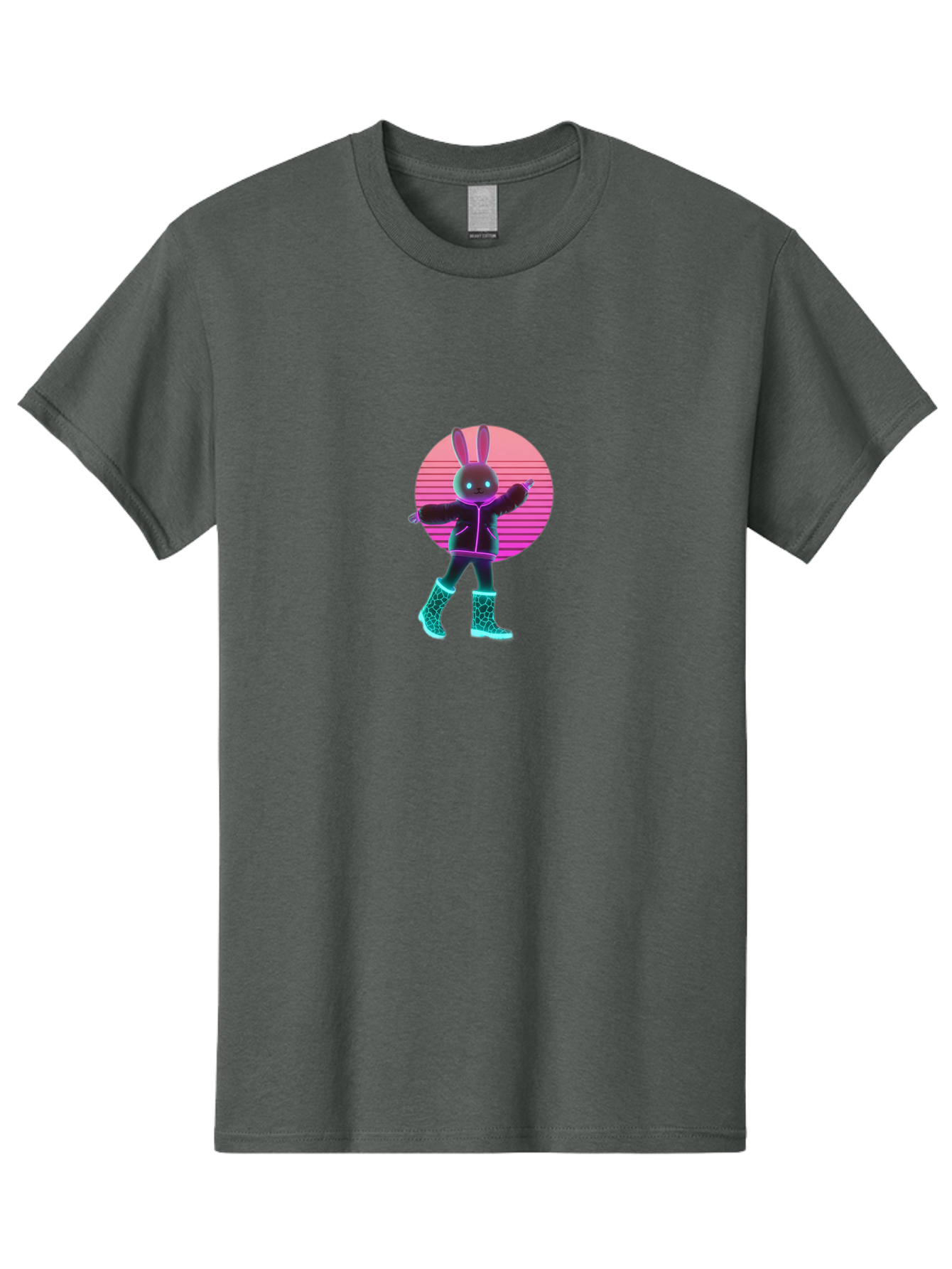 Vaporwave-Bunny Men'S Graphic Tee, 100% Cotton, Comfortable Casual Summer Wear, Machine Washable, Vintage Camera, Old Camera, Antique Camera, Black Camera, Classic Photography, Photography Equipment, Nostalgic Device, Film Camera, Camera Art Baj837 9