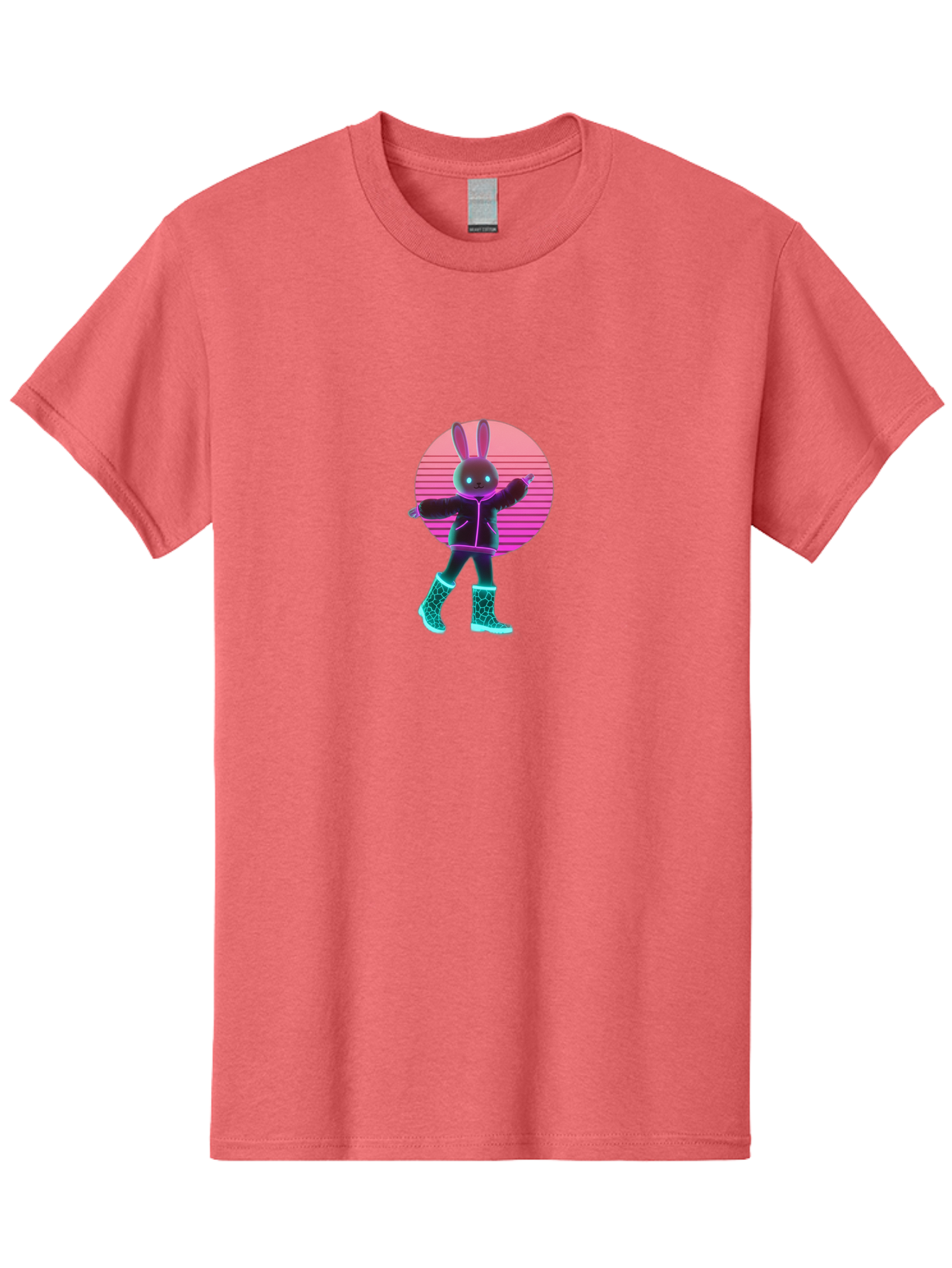 Vaporwave-Bunny Men'S Graphic Tee, 100% Cotton, Comfortable Casual Summer Wear, Machine Washable, Vintage Camera, Old Camera, Antique Camera, Black Camera, Classic Photography, Photography Equipment, Nostalgic Device, Film Camera, Camera Art Baj837 4
