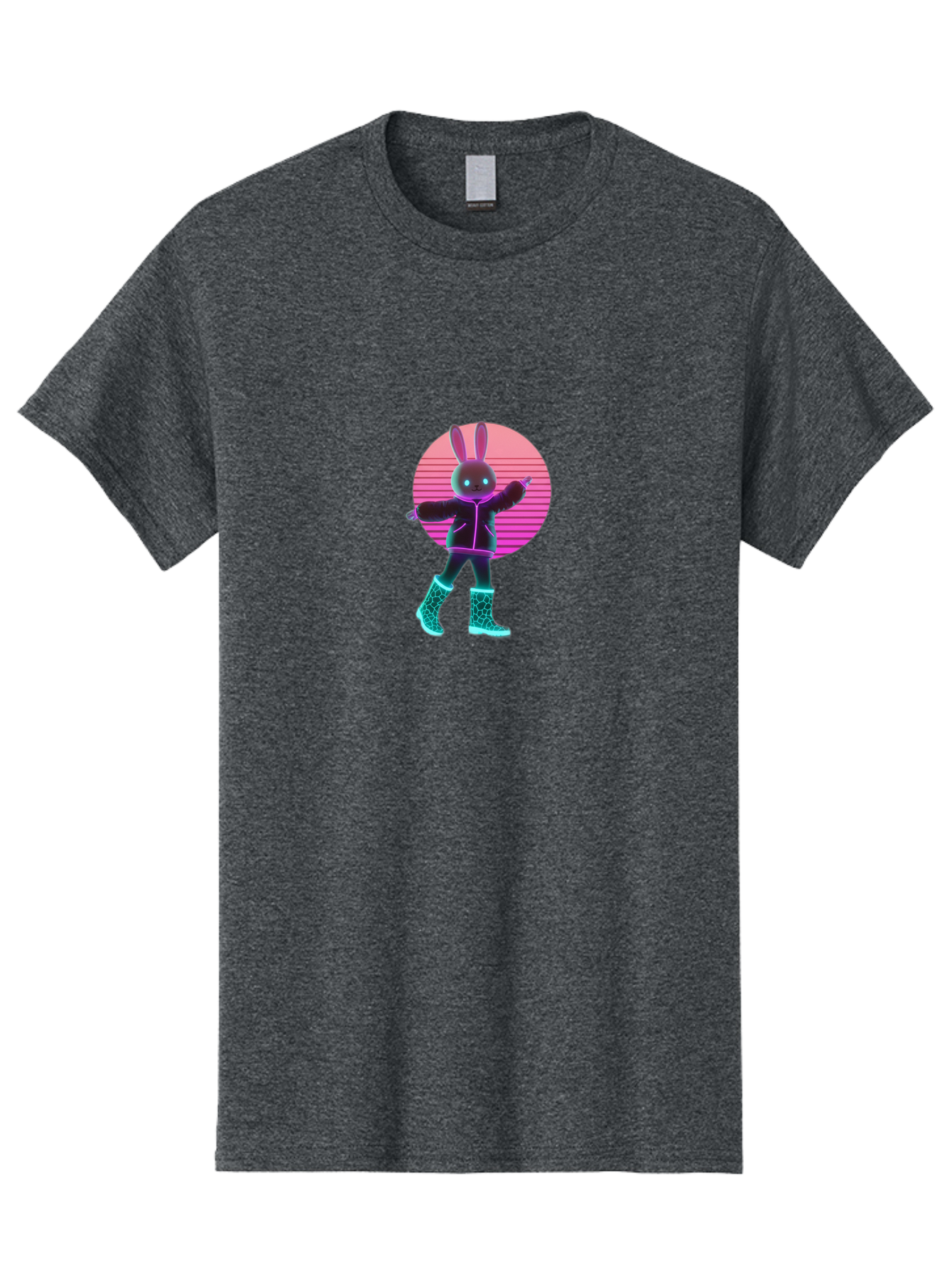 Vaporwave-Bunny Men'S Graphic Tee, 100% Cotton, Comfortable Casual Summer Wear, Machine Washable, Vintage Camera, Old Camera, Antique Camera, Black Camera, Classic Photography, Photography Equipment, Nostalgic Device, Film Camera, Camera Art Baj837 3