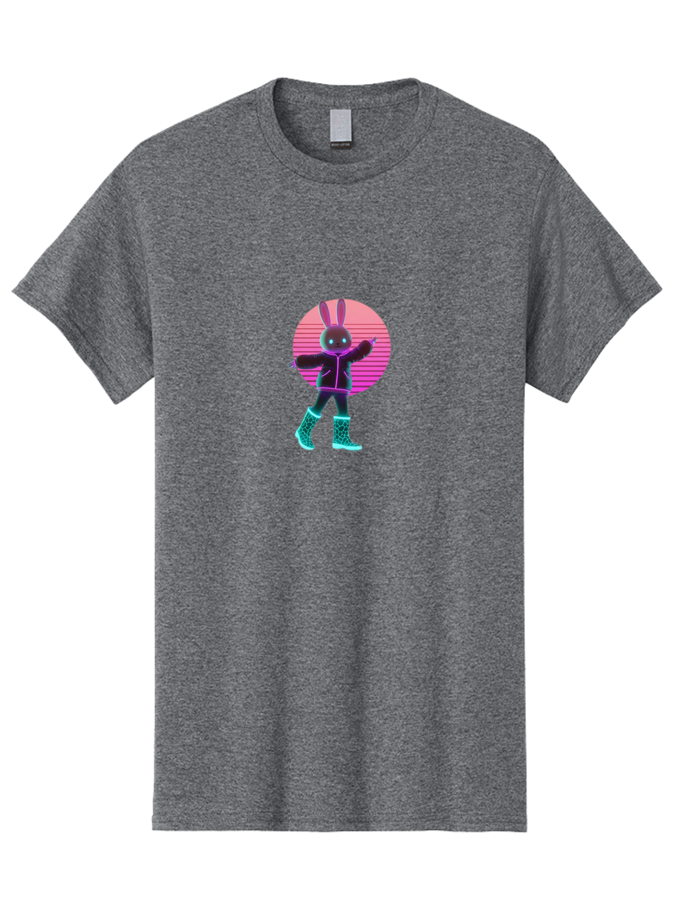 Vaporwave-Bunny Men'S Graphic Tee, 100% Cotton, Comfortable Casual Summer Wear, Machine Washable, Vintage Camera, Old Camera, Antique Camera, Black Camera, Classic Photography, Photography Equipment, Nostalgic Device, Film Camera, Camera Art Baj837 8