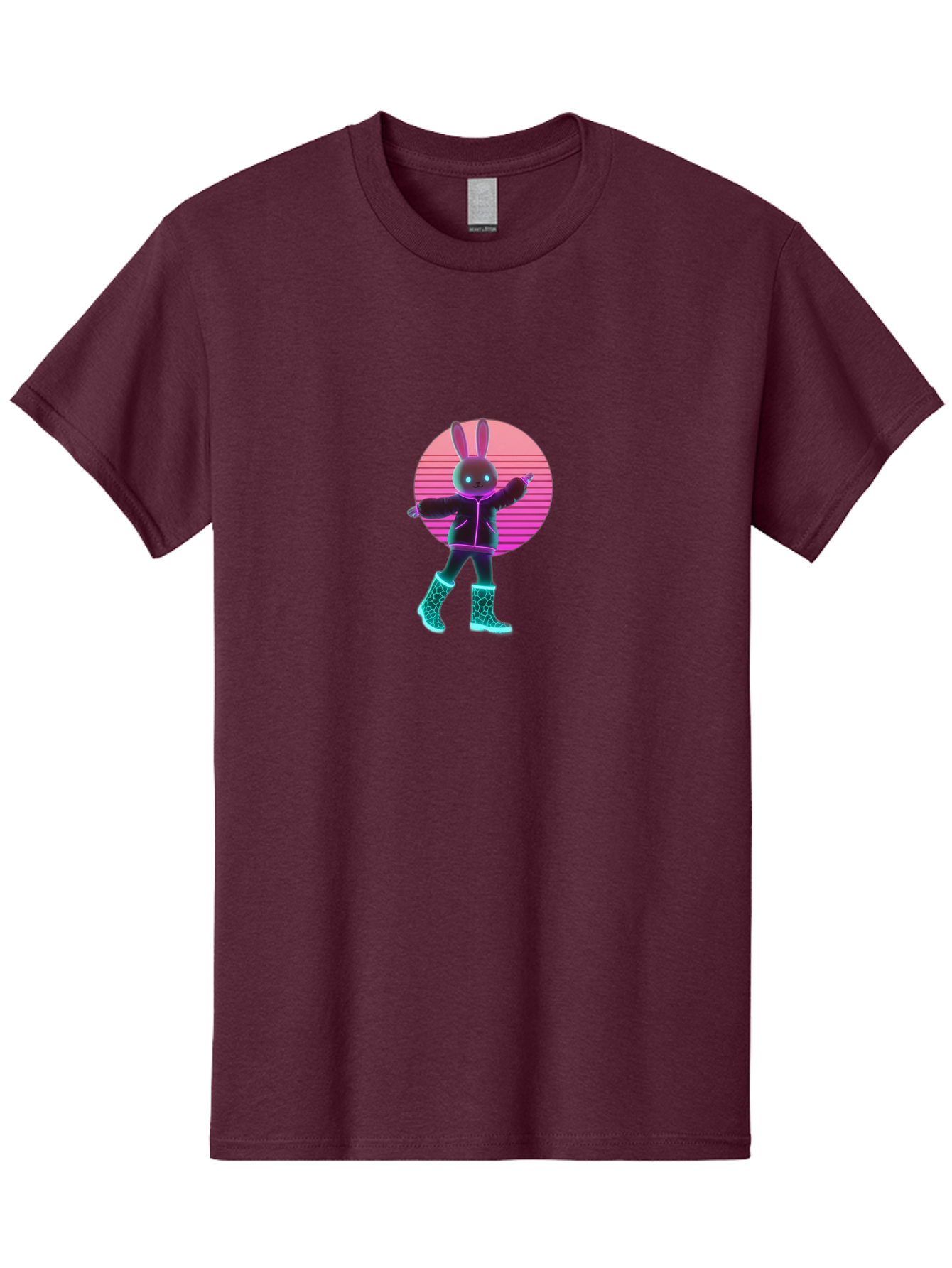 Vaporwave-Bunny Men'S Graphic Tee, 100% Cotton, Comfortable Casual Summer Wear, Machine Washable, Vintage Camera, Old Camera, Antique Camera, Black Camera, Classic Photography, Photography Equipment, Nostalgic Device, Film Camera, Camera Art Baj837 15