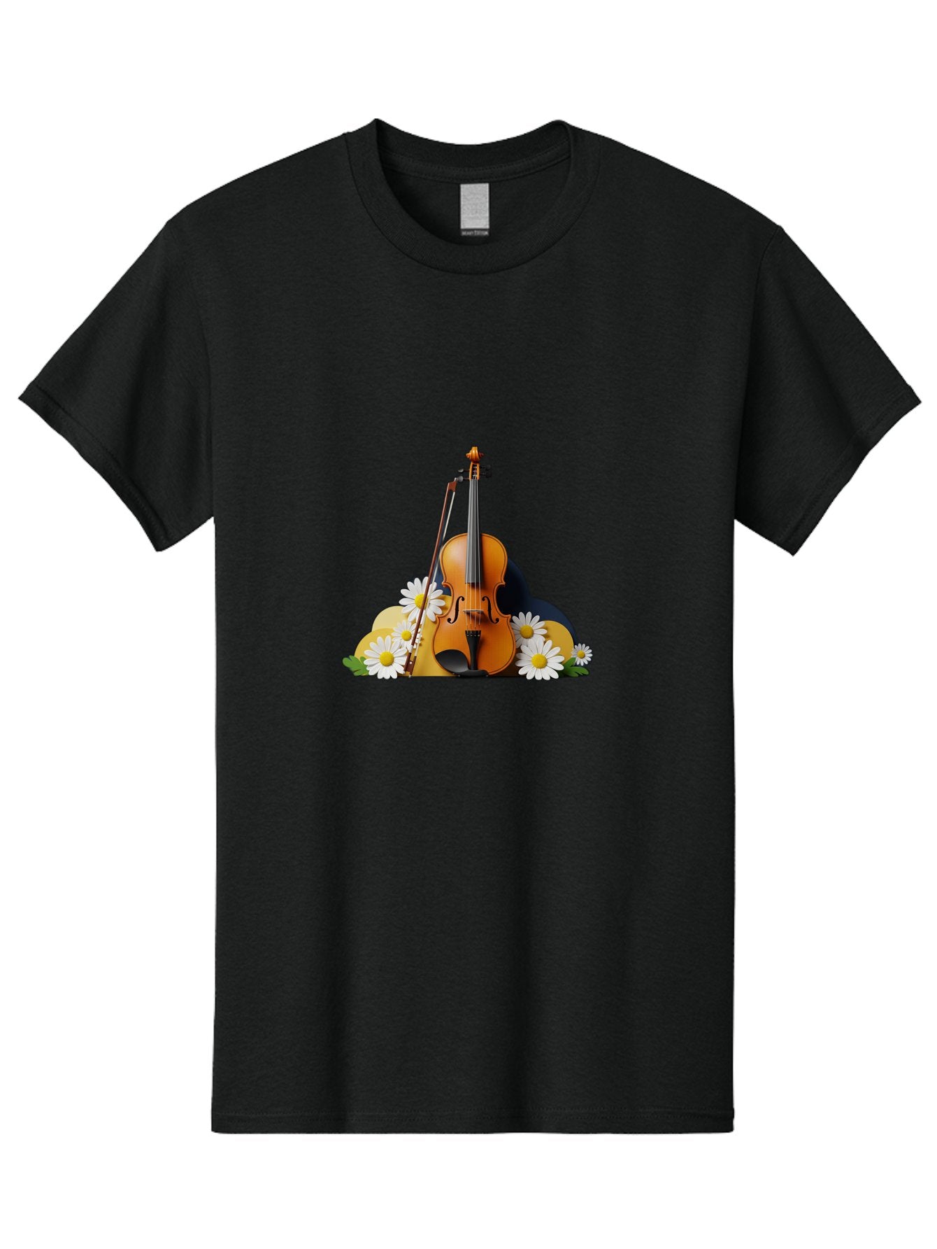 Violin-And-Flowers Men'S Graphic Tee, 100% Cotton, Comfortable Casual Summer Wear, Machine Washable, Vintage Camera, Old Camera, Antique Camera, Black Camera, Classic Photography, Photography Equipment, Nostalgic Device, Film Camera, Baj846