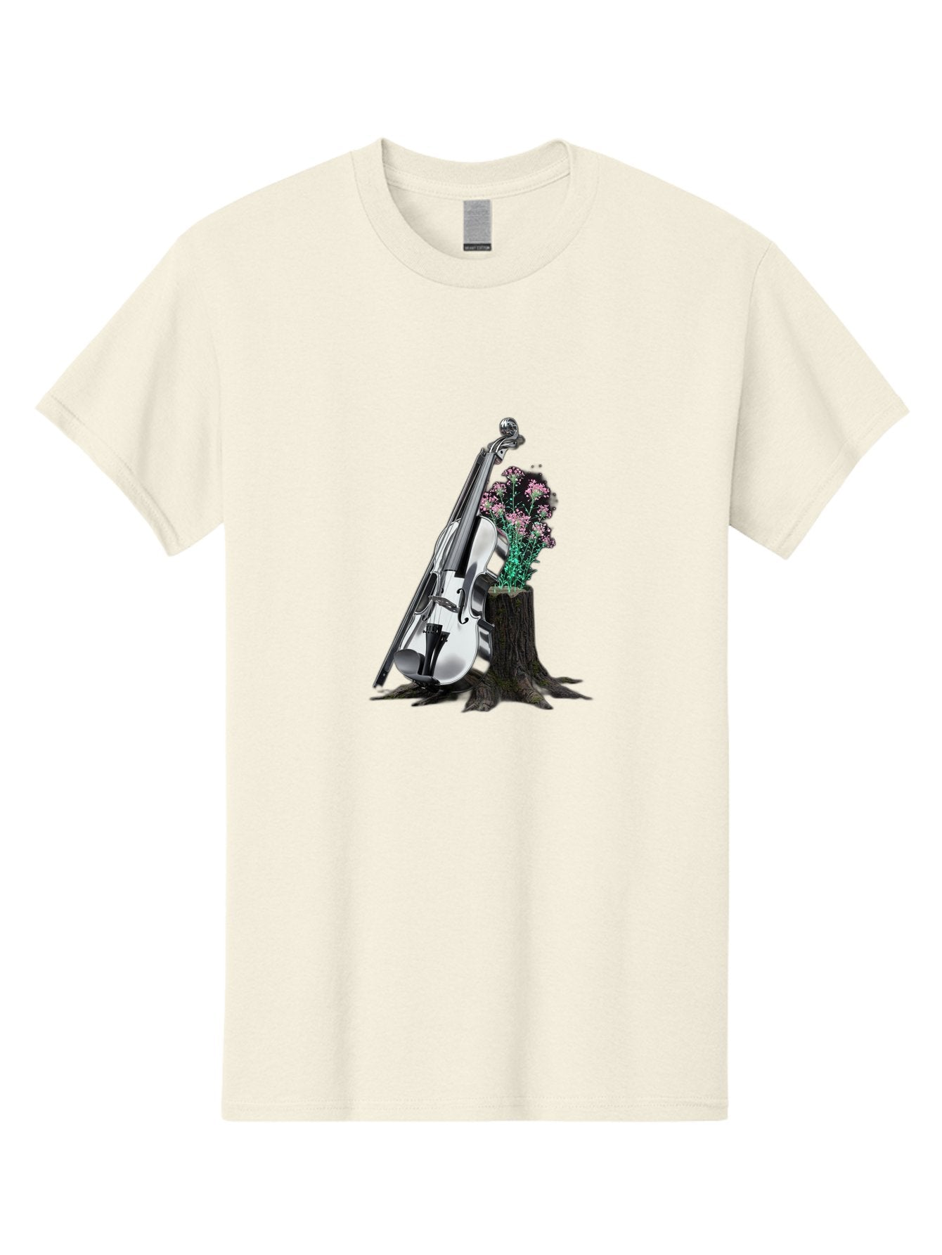 Violin-On-Tree-Stump-1 Men'S Graphic Tee, 100% Cotton, Comfortable Casual Summer Wear, Machine Washable, Vintage Camera, Old Camera, Antique Camera, Black Camera, Classic Photography, Photography Equipment, Nostalgic Device, Film Camera, Baj851 8