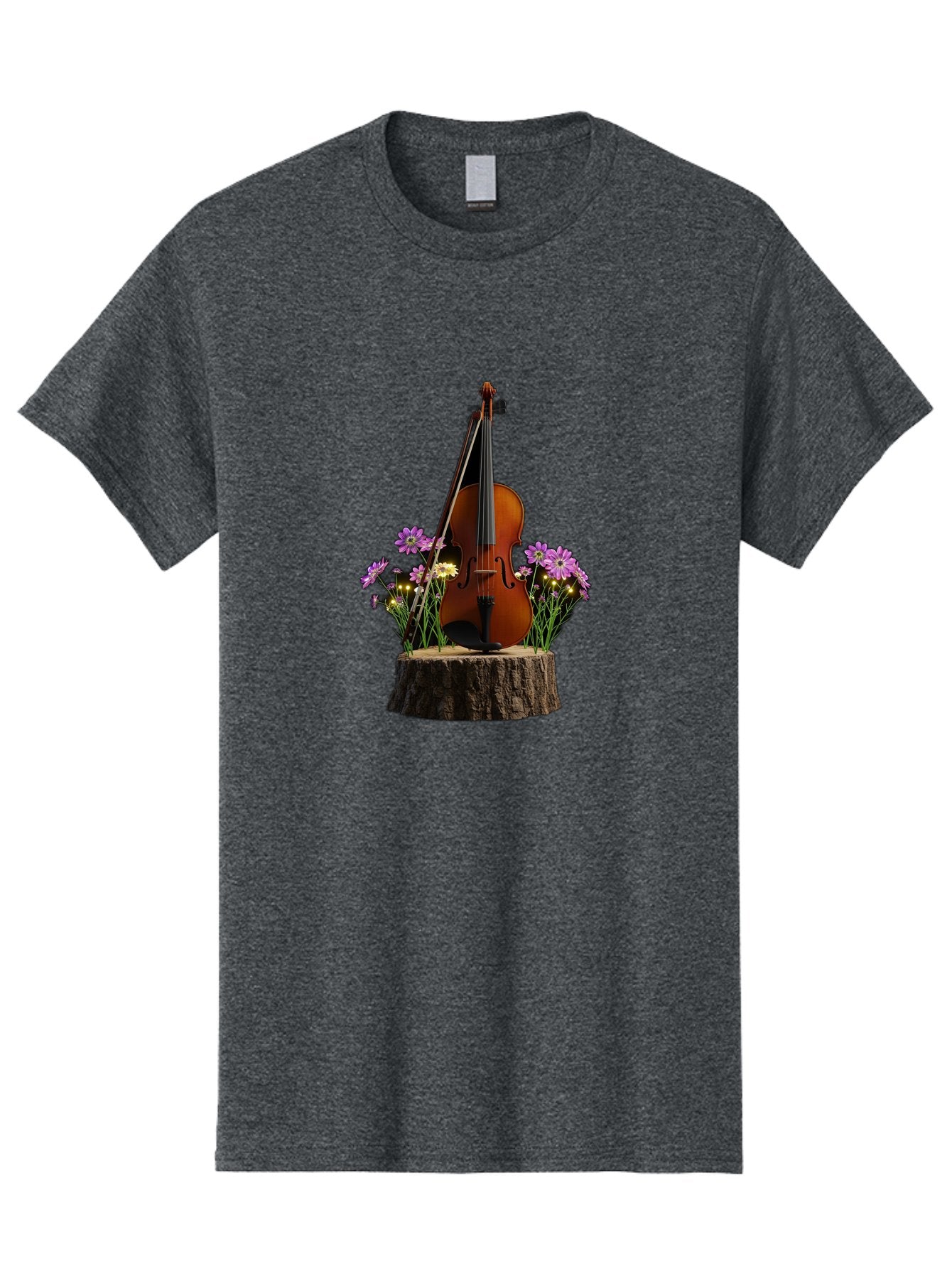 Violin-On-Tree-Stump-2 Men'S Graphic Tee, 100% Cotton, Comfortable Casual Summer Wear, Machine Washable, Vintage Camera, Old Camera, Antique Camera, Black Camera, Classic Photography, Photography Equipment, Nostalgic Device, Film Camera, Baj852 10