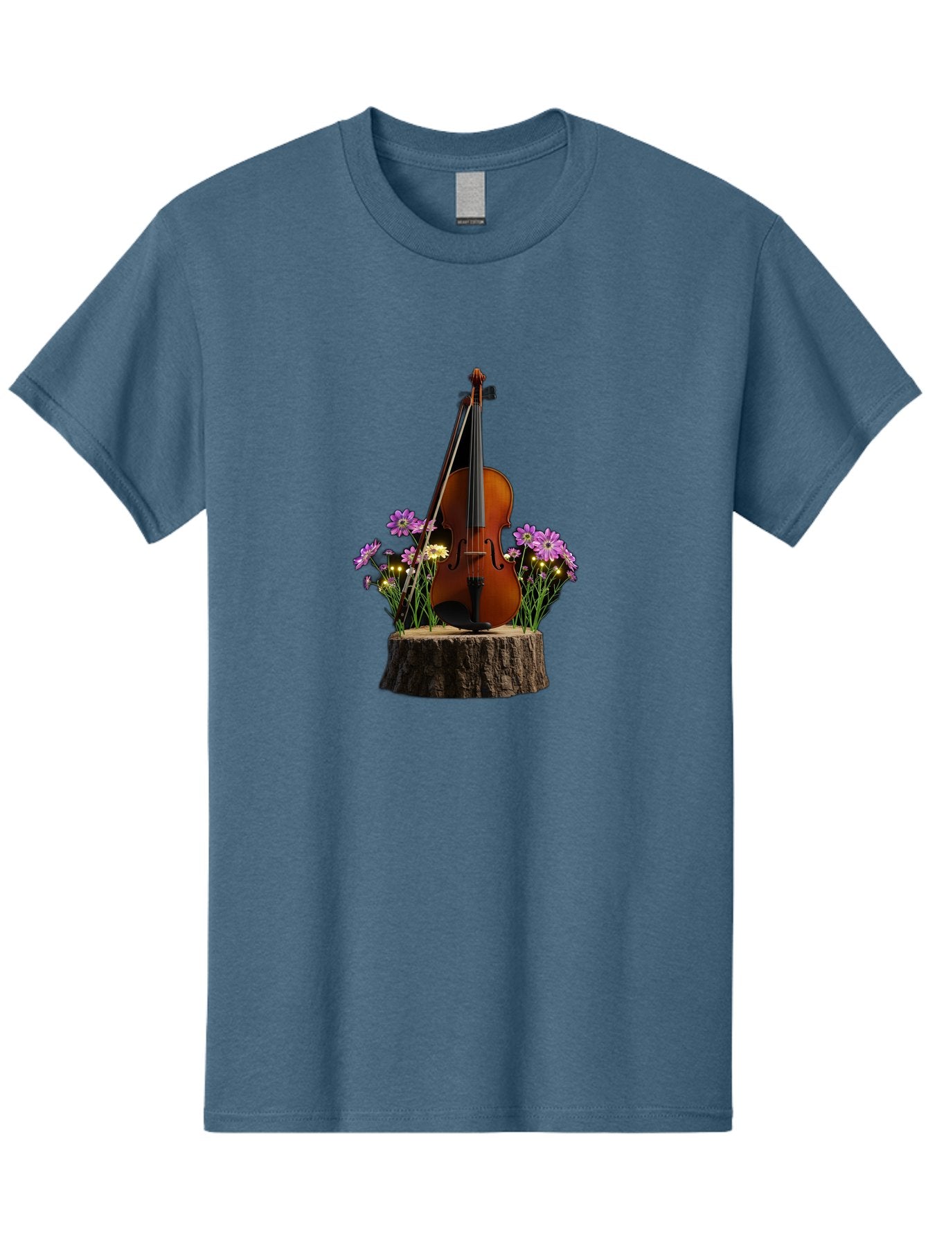 Violin-On-Tree-Stump-2 Men'S Graphic Tee, 100% Cotton, Comfortable Casual Summer Wear, Machine Washable, Vintage Camera, Old Camera, Antique Camera, Black Camera, Classic Photography, Photography Equipment, Nostalgic Device, Film Camera, Baj852 9