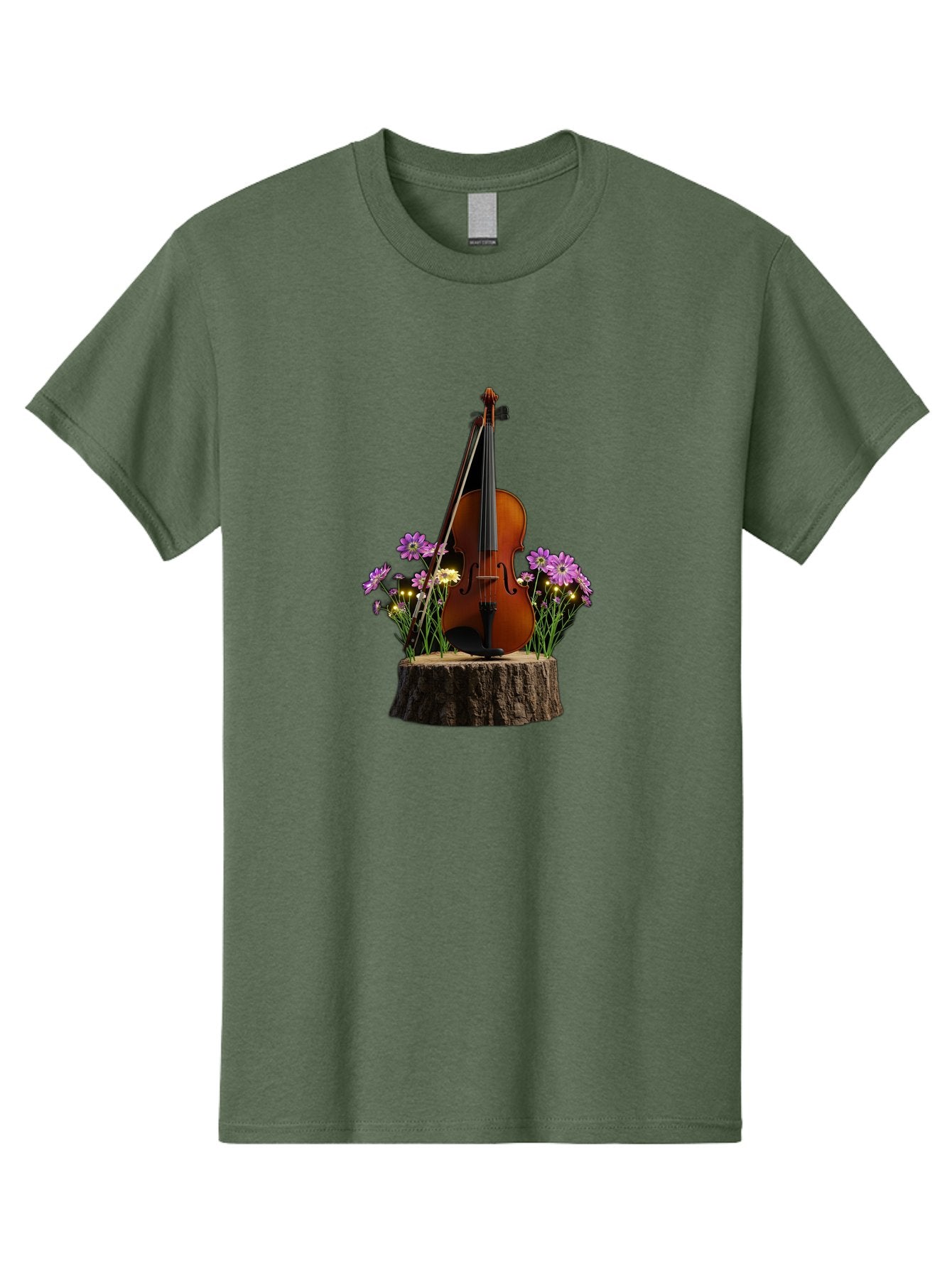 Violin-On-Tree-Stump-2 Men'S Graphic Tee, 100% Cotton, Comfortable Casual Summer Wear, Machine Washable, Vintage Camera, Old Camera, Antique Camera, Black Camera, Classic Photography, Photography Equipment, Nostalgic Device, Film Camera, Baj852 7