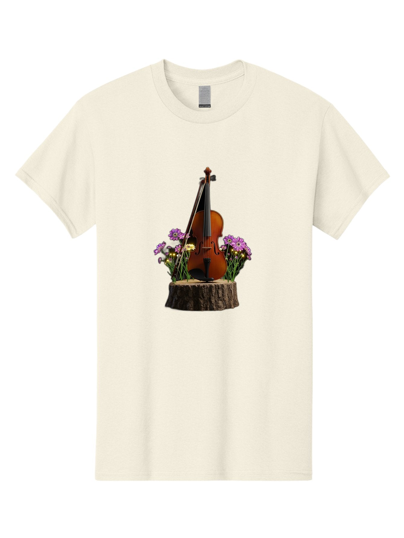 Violin-On-Tree-Stump-2 Men'S Graphic Tee, 100% Cotton, Comfortable Casual Summer Wear, Machine Washable, Vintage Camera, Old Camera, Antique Camera, Black Camera, Classic Photography, Photography Equipment, Nostalgic Device, Film Camera, Baj852 14