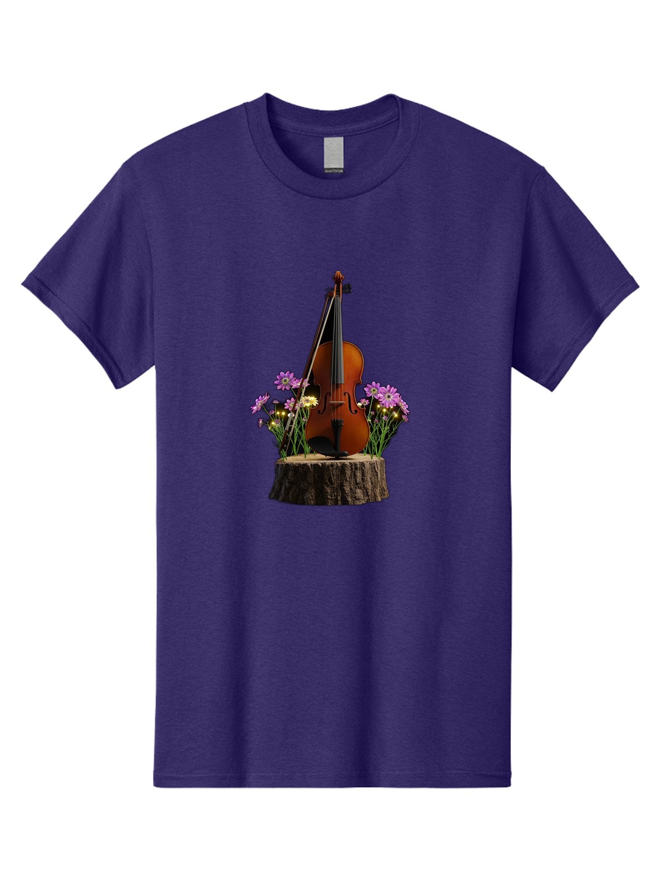 Violin-On-Tree-Stump-2 Men'S Graphic Tee, 100% Cotton, Comfortable Casual Summer Wear, Machine Washable, Vintage Camera, Old Camera, Antique Camera, Black Camera, Classic Photography, Photography Equipment, Nostalgic Device, Film Camera, Baj852 8
