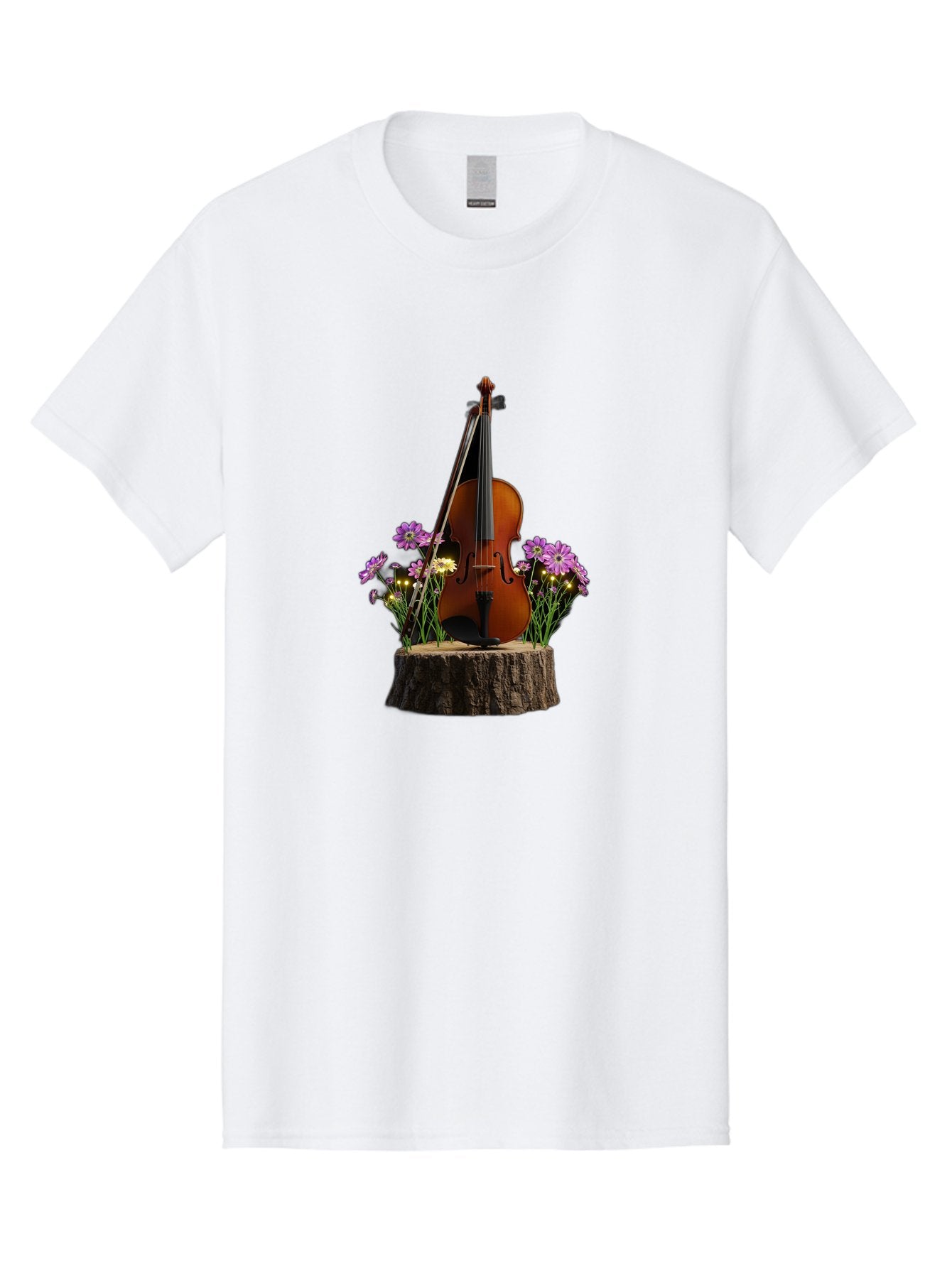 Violin-On-Tree-Stump-2 Men'S Graphic Tee, 100% Cotton, Comfortable Casual Summer Wear, Machine Washable, Vintage Camera, Old Camera, Antique Camera, Black Camera, Classic Photography, Photography Equipment, Nostalgic Device, Film Camera, Baj852 11