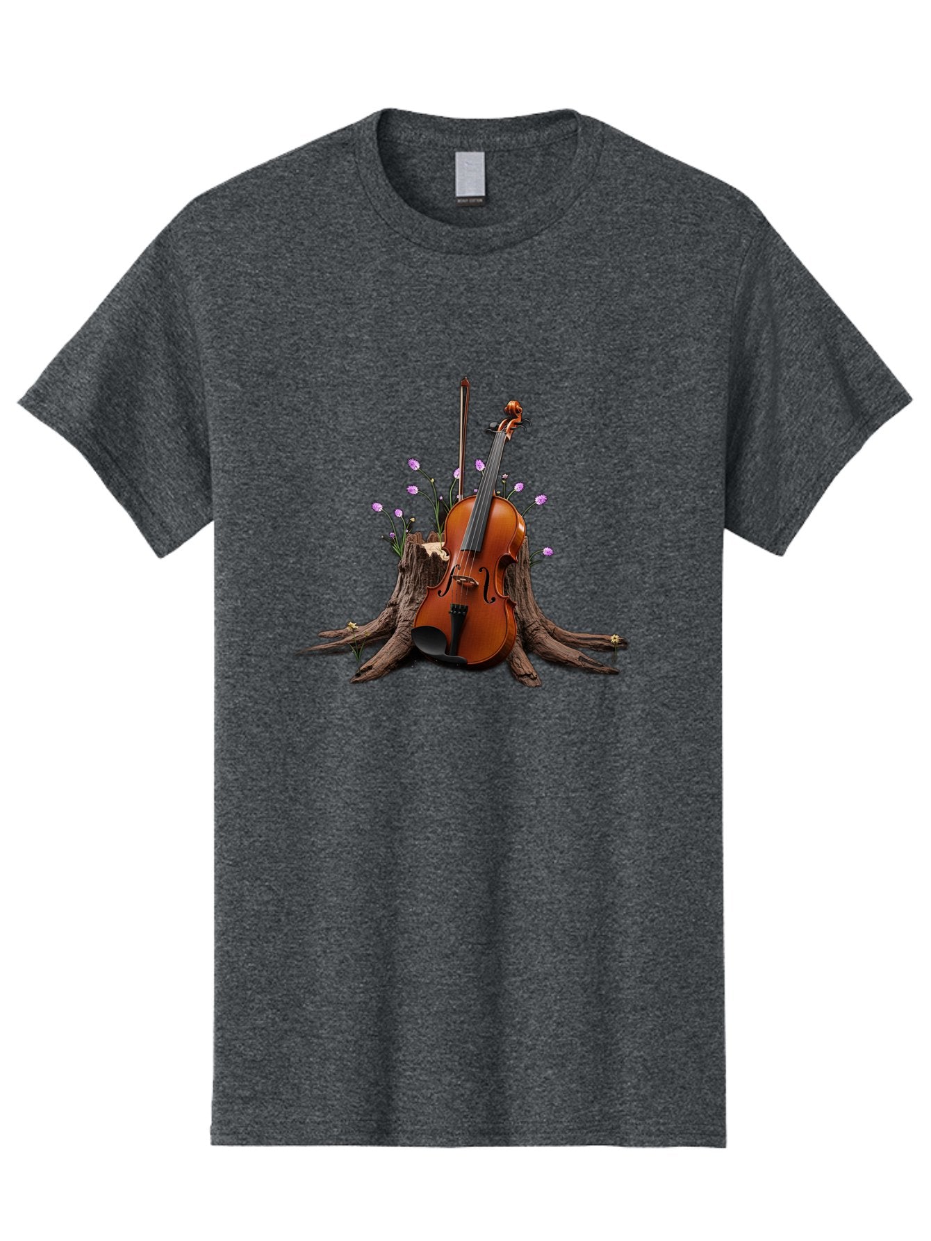 Violin-On-Tree-Stump-3 Men'S Graphic Tee, 100% Cotton, Comfortable Casual Summer Wear, Machine Washable, Vintage Camera, Old Camera, Antique Camera, Black Camera, Classic Photography, Photography Equipment, Nostalgic Device, Film Camera, Baj853 13