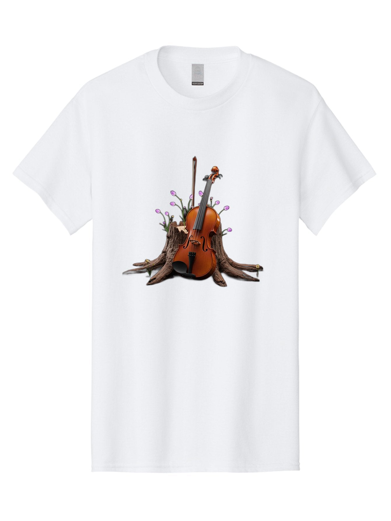 Violin-On-Tree-Stump-3 Men'S Graphic Tee, 100% Cotton, Comfortable Casual Summer Wear, Machine Washable, Vintage Camera, Old Camera, Antique Camera, Black Camera, Classic Photography, Photography Equipment, Nostalgic Device, Film Camera, Baj853 6